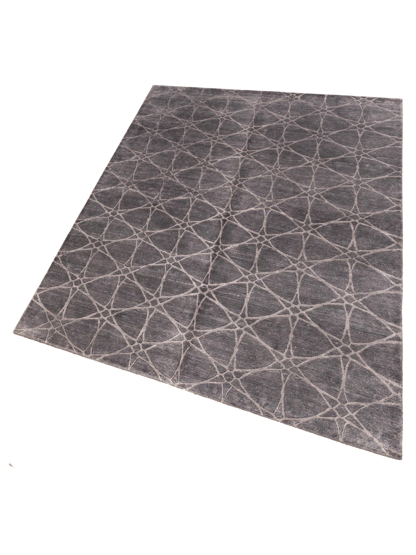 Siena Tibetino 120496 Gray Gray Contemporary Hand Knotted Rug