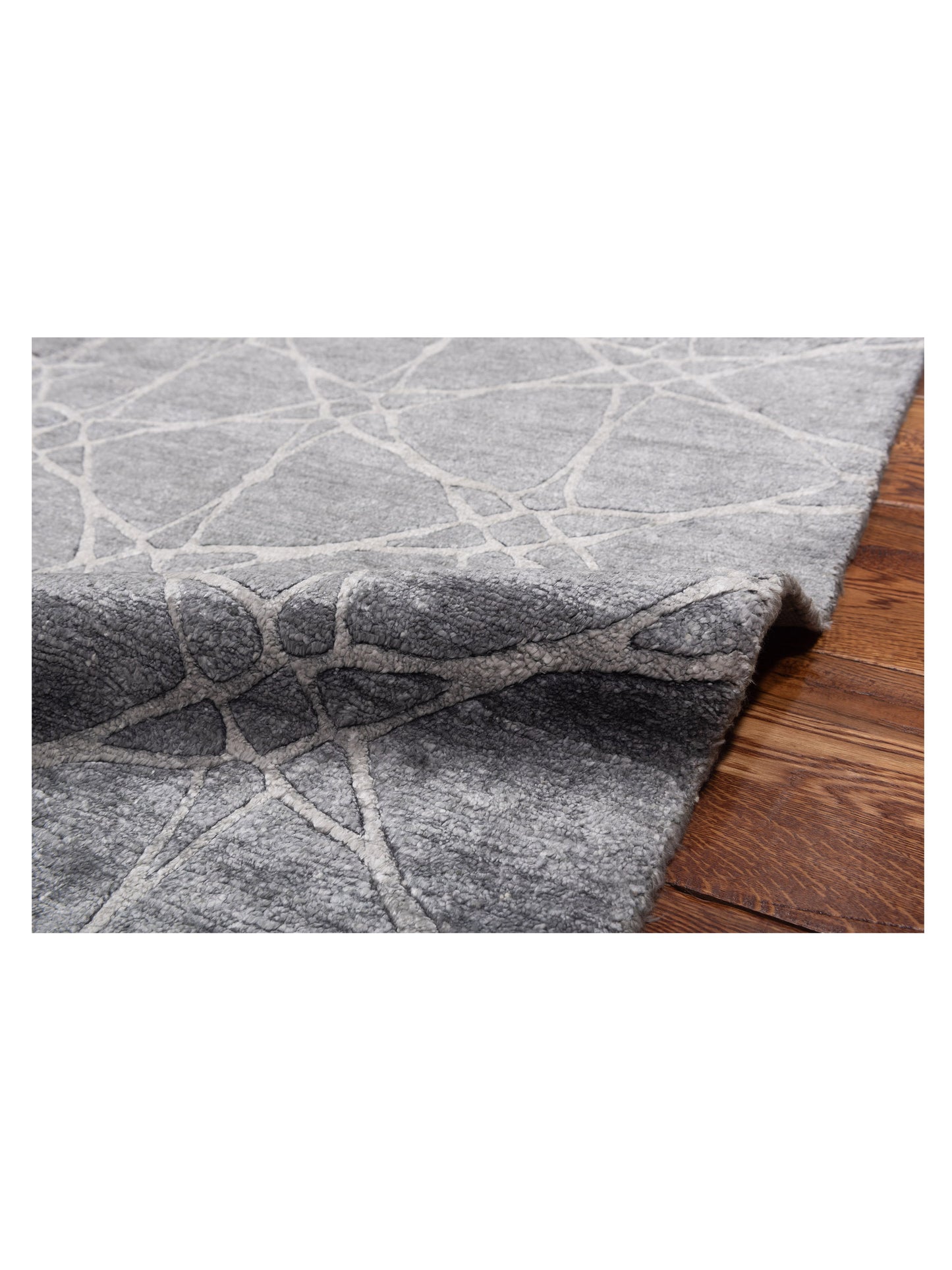 Siena Tibetino 120496 Gray Gray Contemporary Hand Knotted Rug