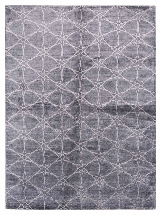 Siena Tibetino 120496 Gray Contemporary Hand Knotted Rug