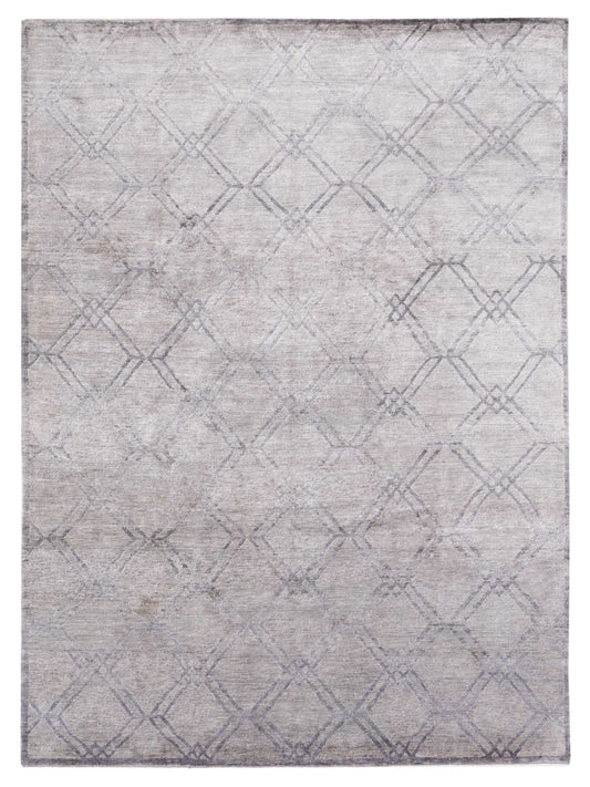 Siena Tibetino 120514 Silver Contemporary Hand Knotted Rug