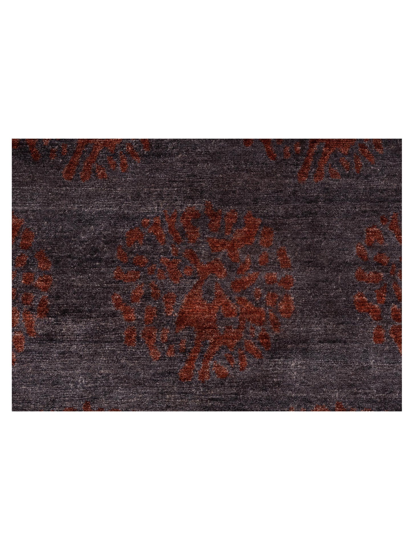 Siena Tibetino 120519 Charcoal Red Contemporary Hand Knotted Rug