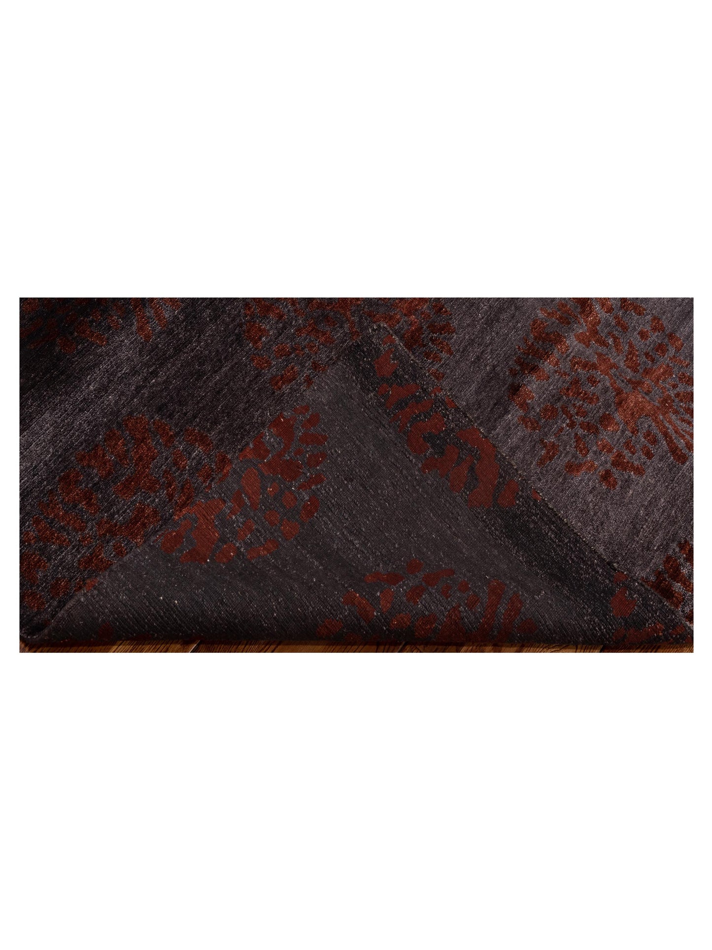 Siena Tibetino 120519 Charcoal Red Contemporary Hand Knotted Rug