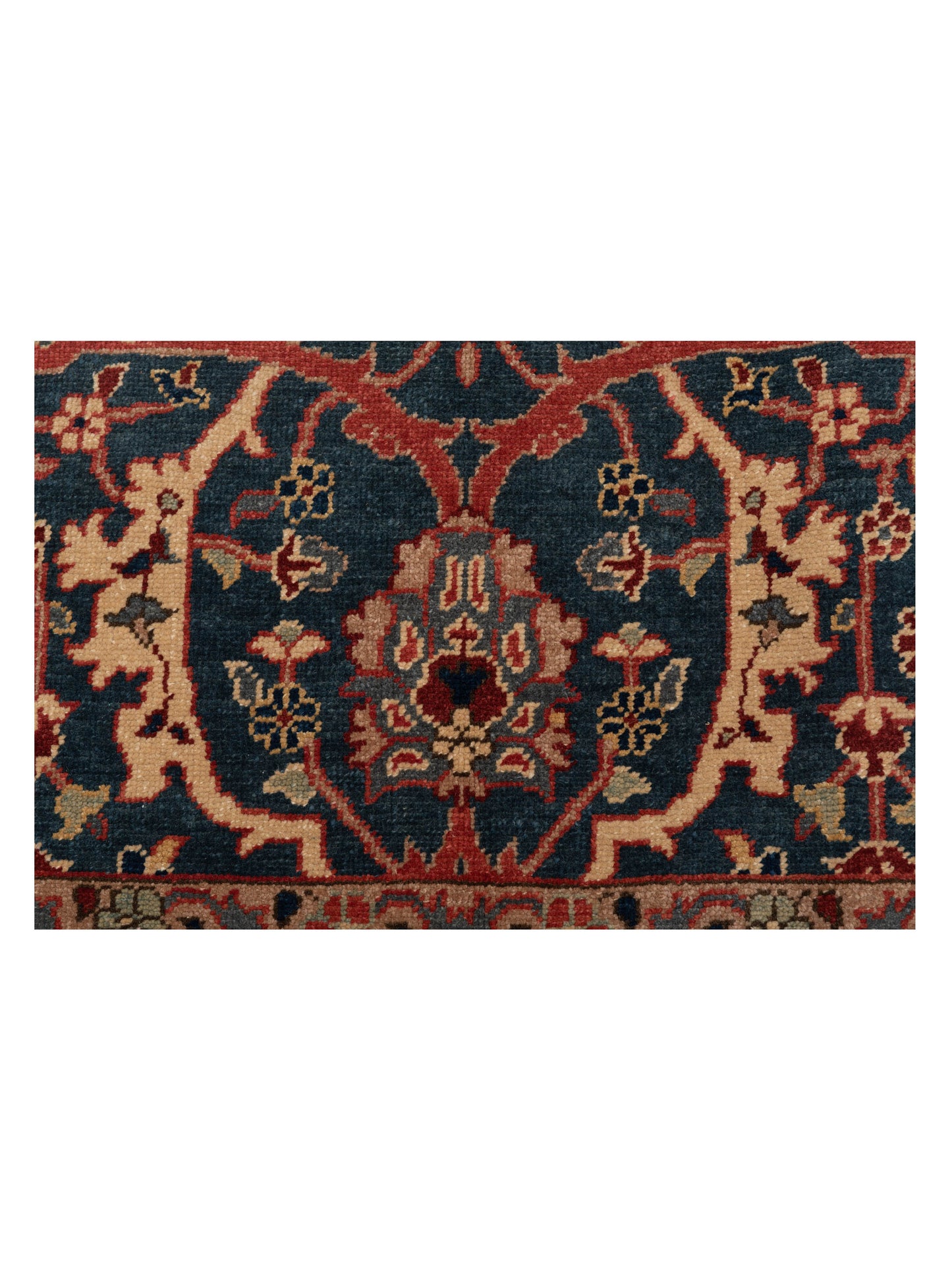 Pasha Antique Loom 120664 Blue Red Traditional Hand Knotted Rug