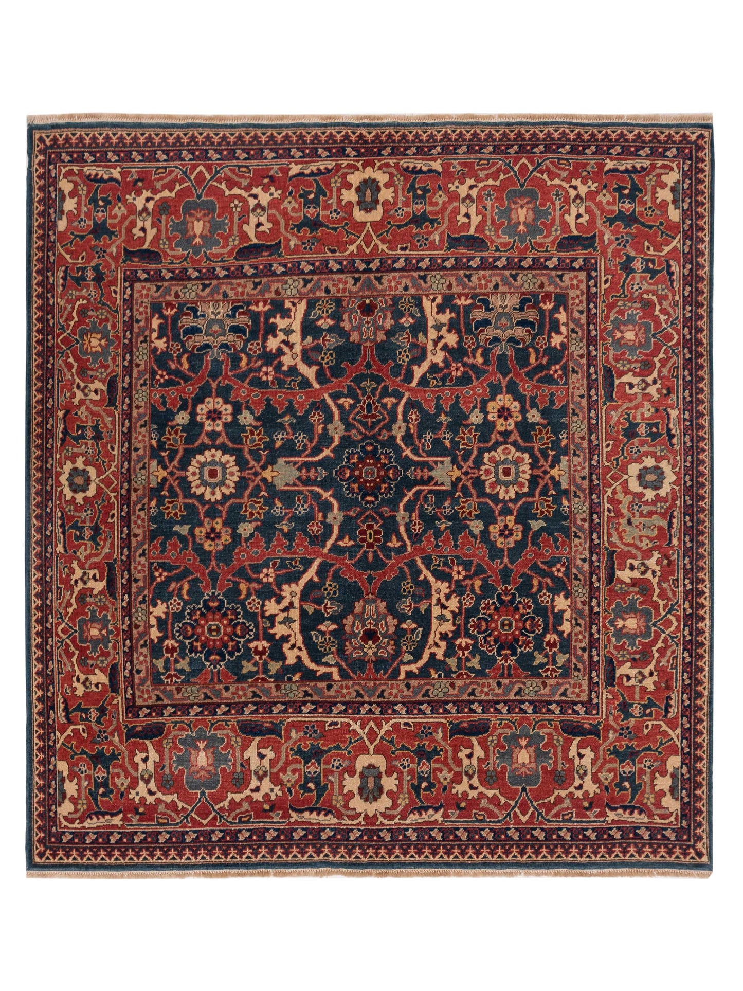 Pasha Antique Loom 120664 Blue Traditional Hand Knotted Rug