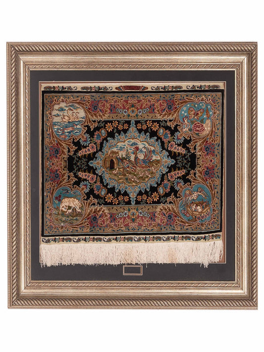 Pasha Ozipek Hereke Silk 120801 Black Traditional Hand Knotted Rug