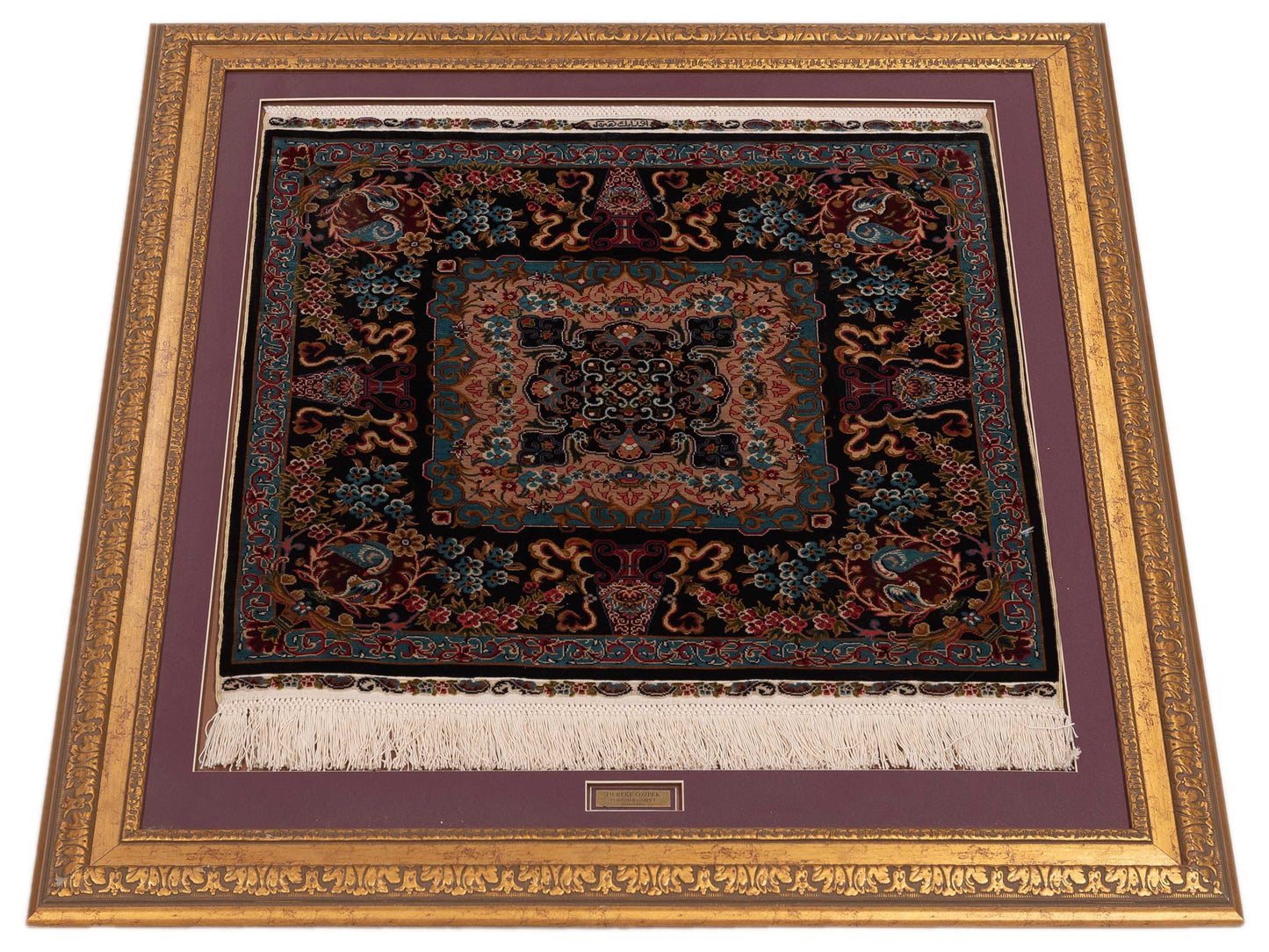 Pasha Ozipek Hereke Silk 120805 Black Blue Traditional Hand Knotted Rug