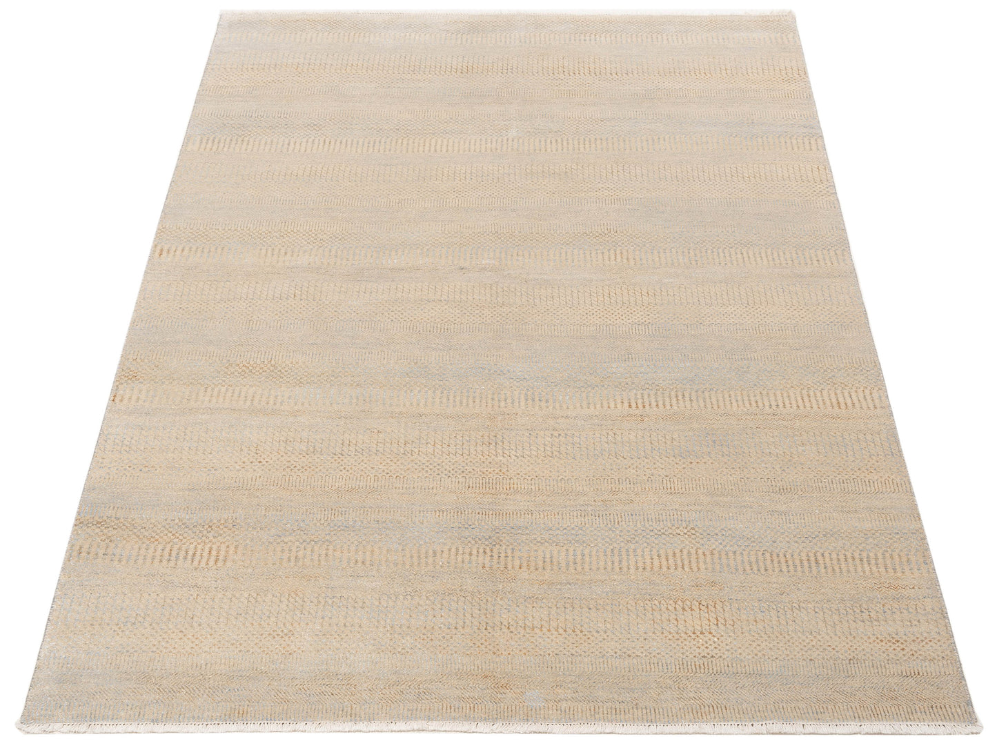 Rajpur Aurore 120989 Beige Silver Contemporary Hand Knotted Rug