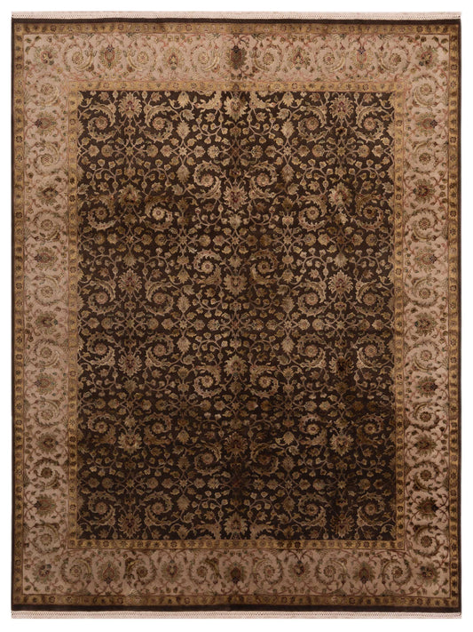 Rajpur Imperial Silk 121032 Brown Traditional Hand Knotted Rug