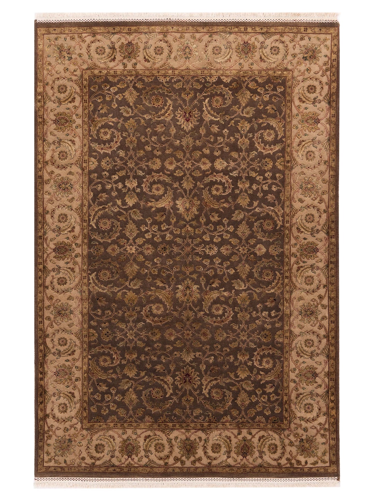 Rajpur Imperial Silk 121036 Brown Traditional Hand Knotted Rug