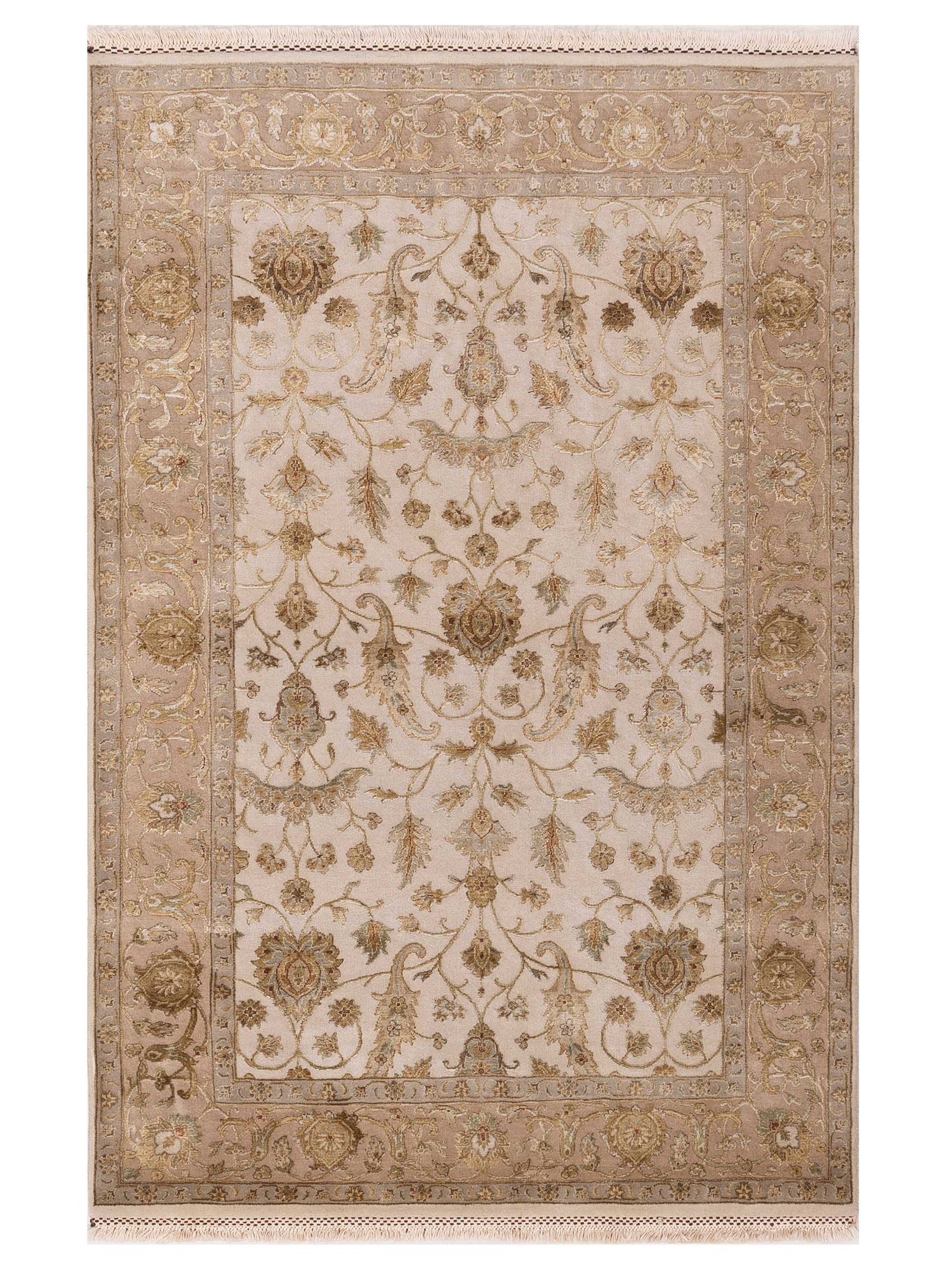 Rajpur Imperial Silk 121039 Ivory Traditional Hand Knotted Rug