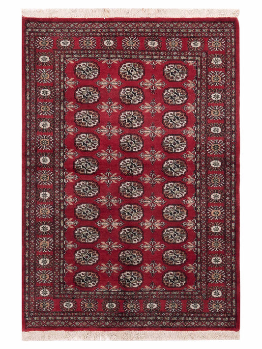 Nomad Bokhara 121185 Red Traditional Hand Knotted Rug