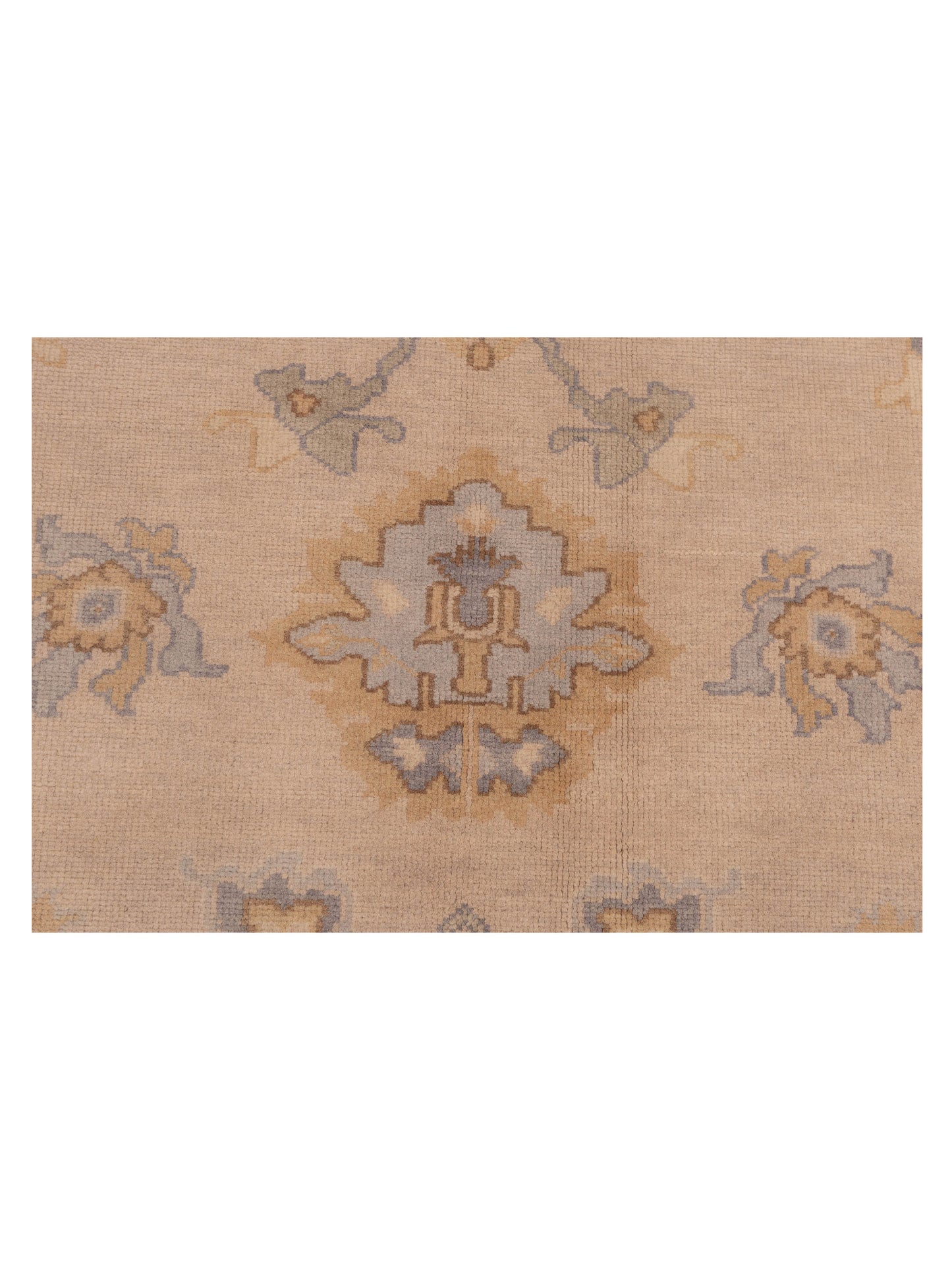 Rajpur Oushak Shah 121565 Beige Blue Traditional Hand Knotted Rug