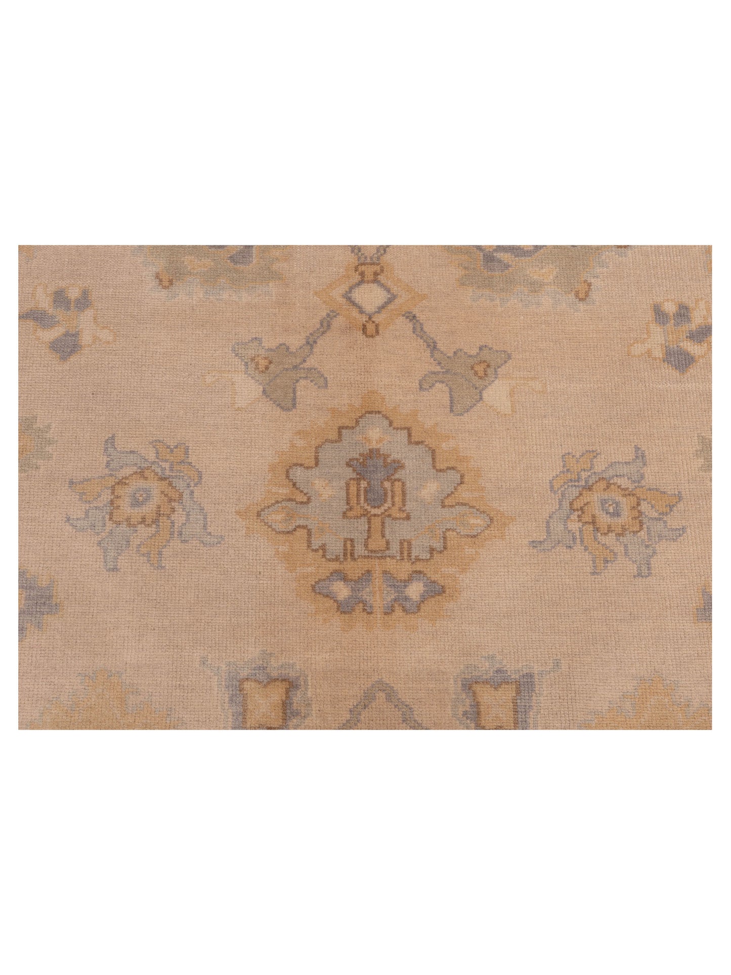 Rajpur Oushak Shah 121566 Ivory Silver Traditional Hand Knotted Rug