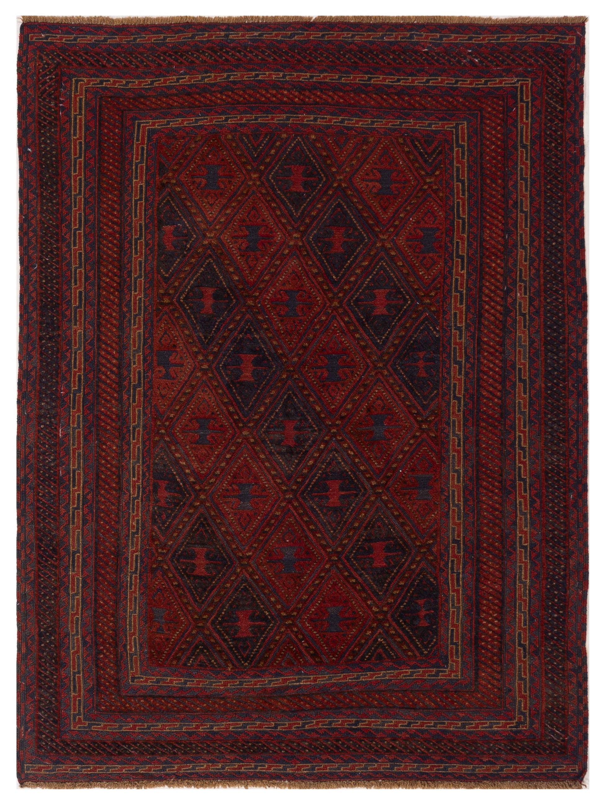 Nomad Afghan Soumak 121808 Charcoal Tribal Hand Woven Rug