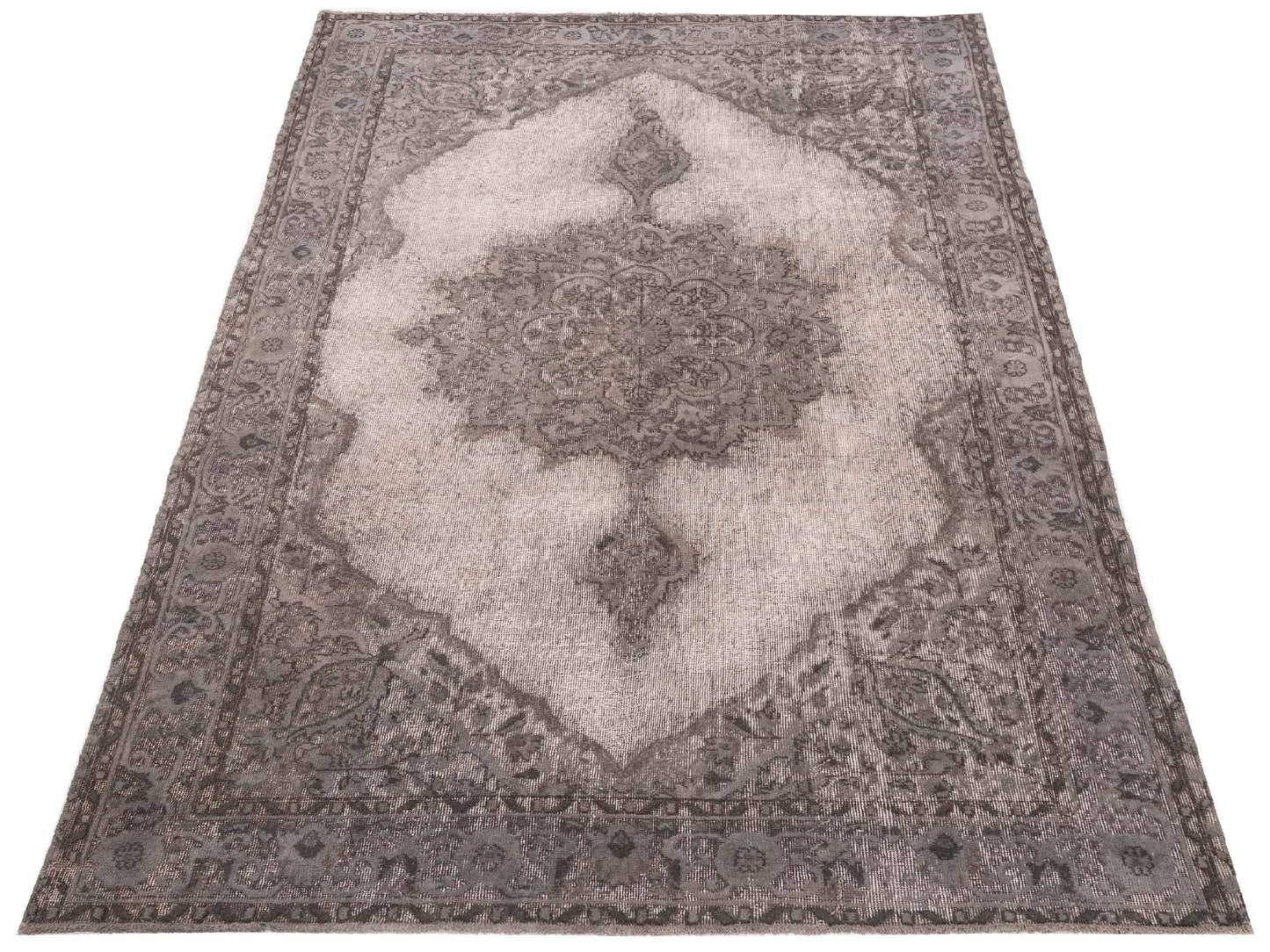 Pasha Vintage 121970 Gray  Transitional Hand Knotted Rug