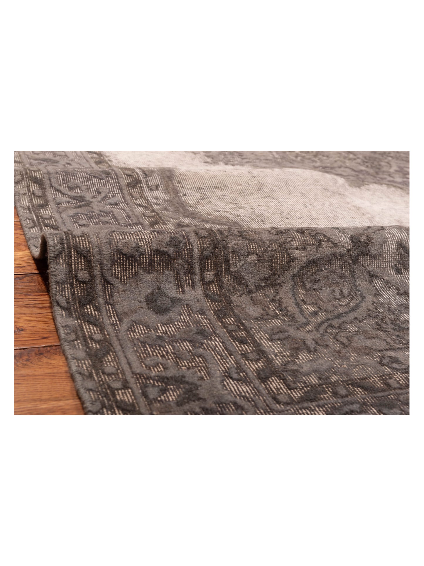 Pasha Vintage 121970 Gray  Transitional Hand Knotted Rug