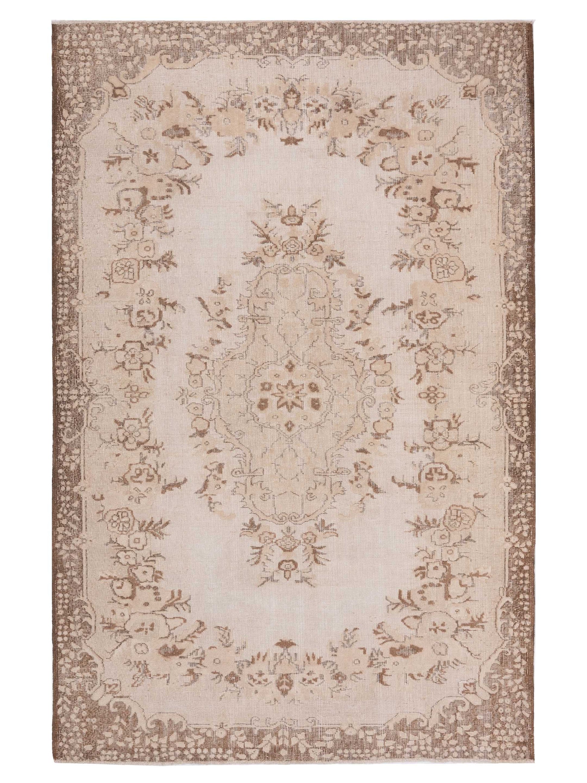 Pasha Vintage 121982 Beige Brown Contemporary Hand Knotted Rug