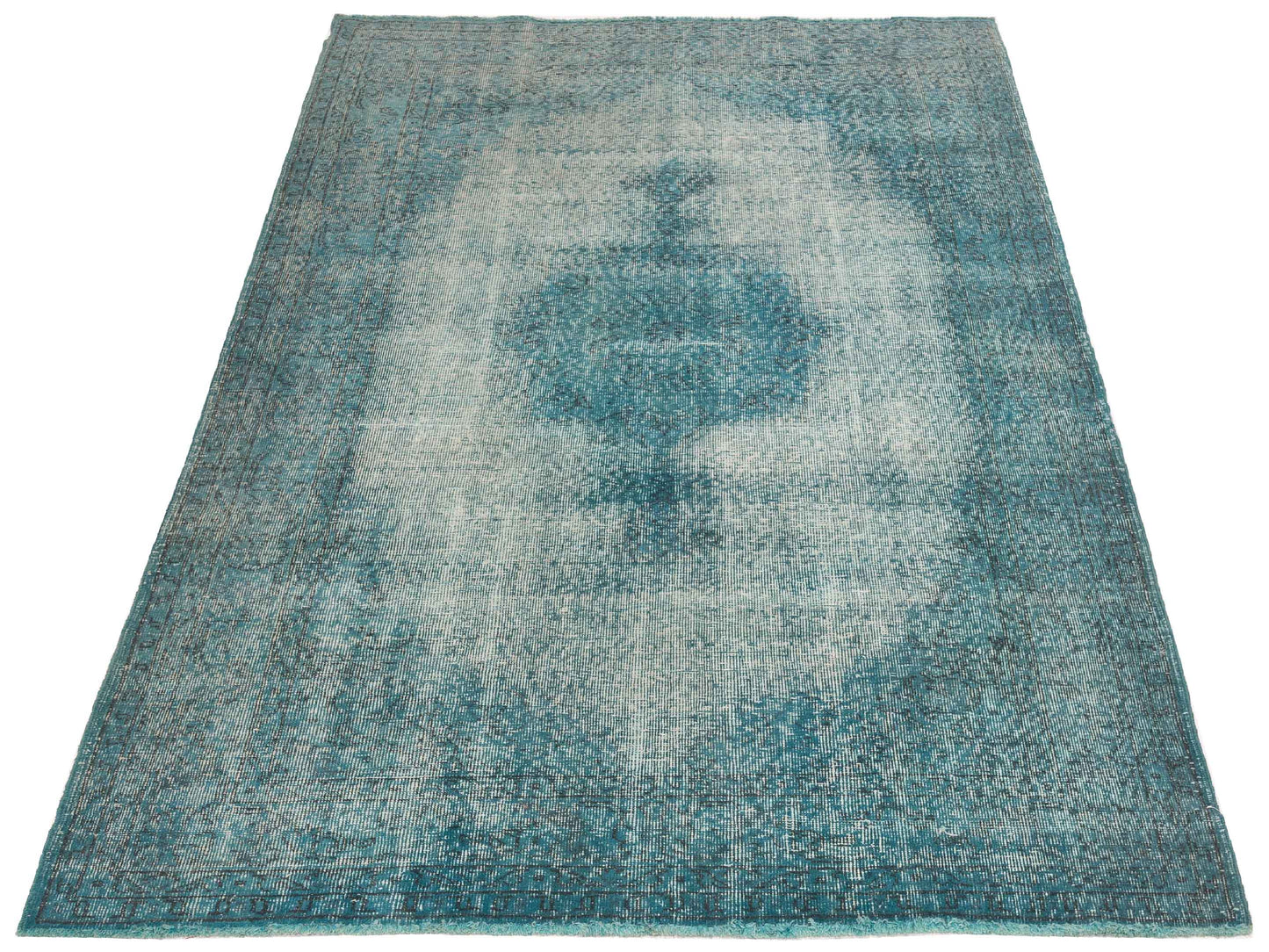 Pasha Vintage 121990 Turquoise  Transitional Hand Knotted Rug