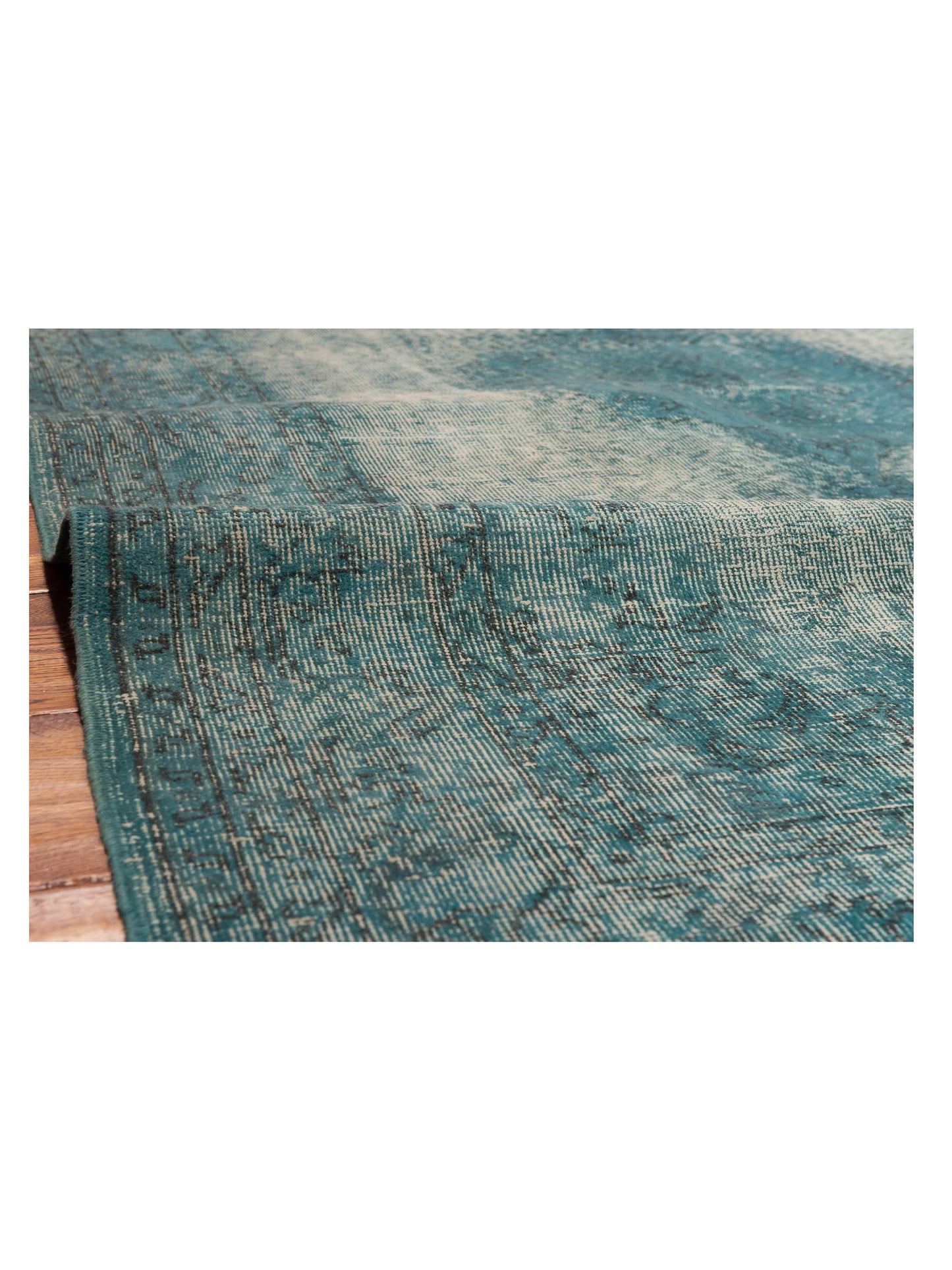 Pasha Vintage 121990 Turquoise  Transitional Hand Knotted Rug