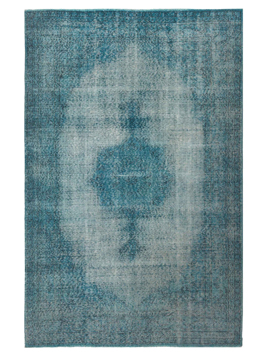 Pasha Vintage 121990 Turquoise Transitional Hand Knotted Rug