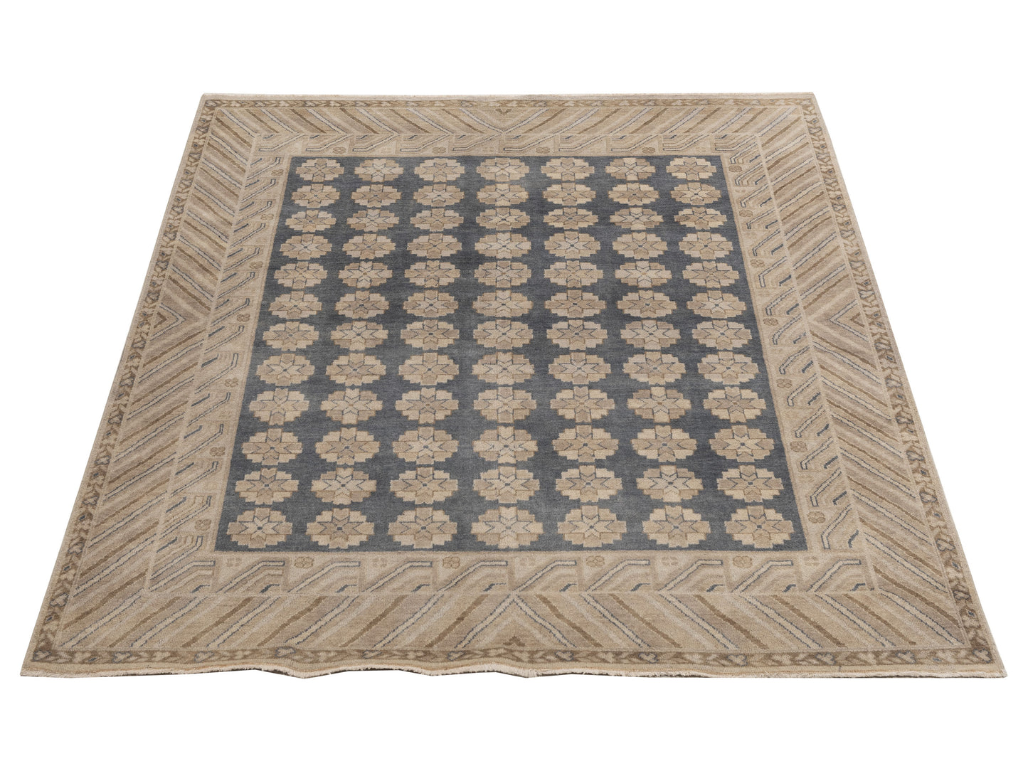 Rajpur Evren 122208 Dark Gray Brown Transitional Hand Knotted Rug