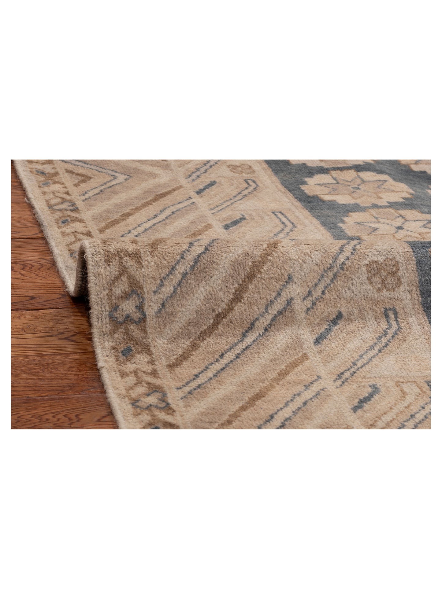 Rajpur Evren 122208 Dark Gray Brown Transitional Hand Knotted Rug