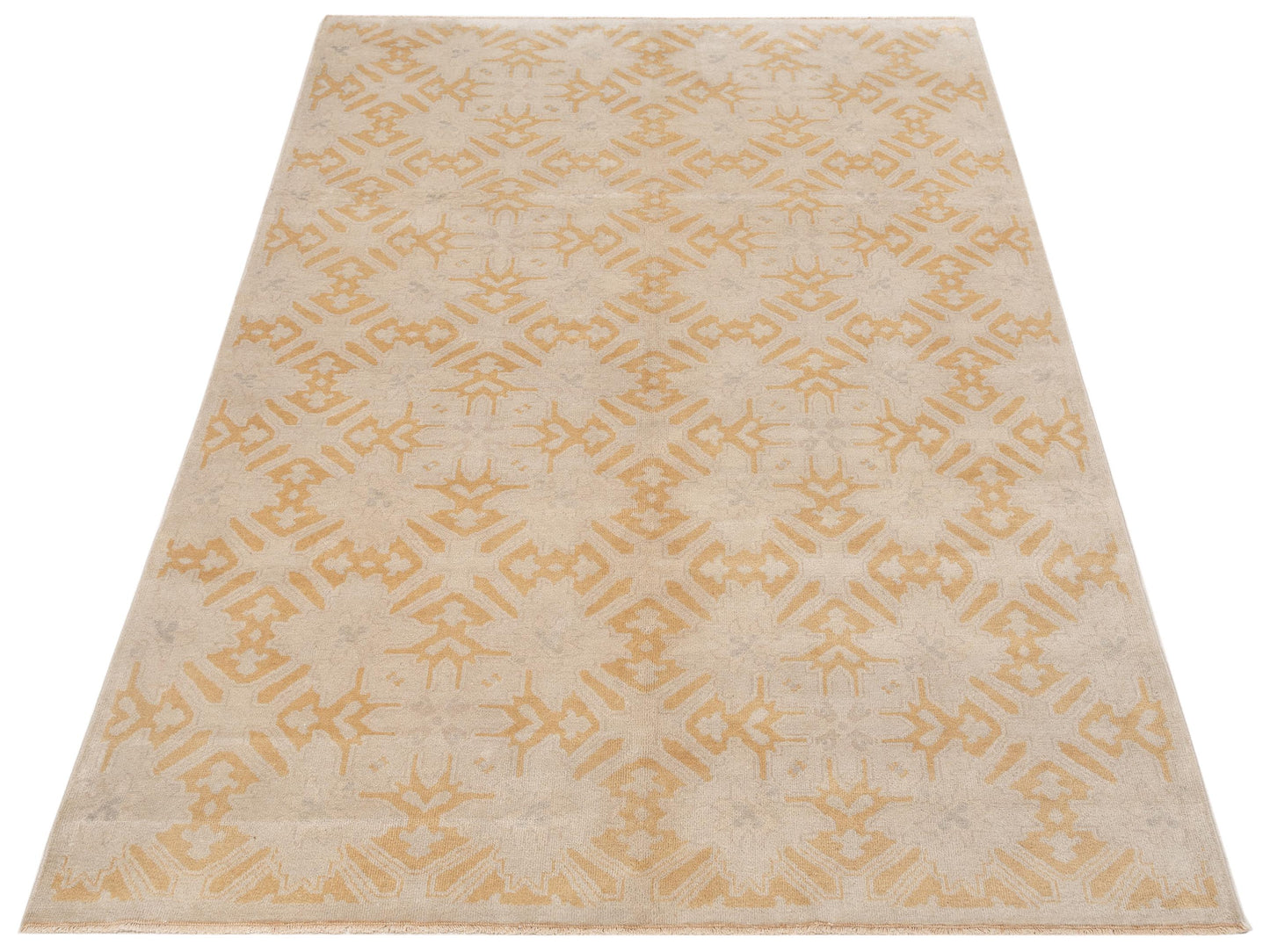 Rajpur Evren 122221 Silver Gold Transitional Hand Knotted Rug