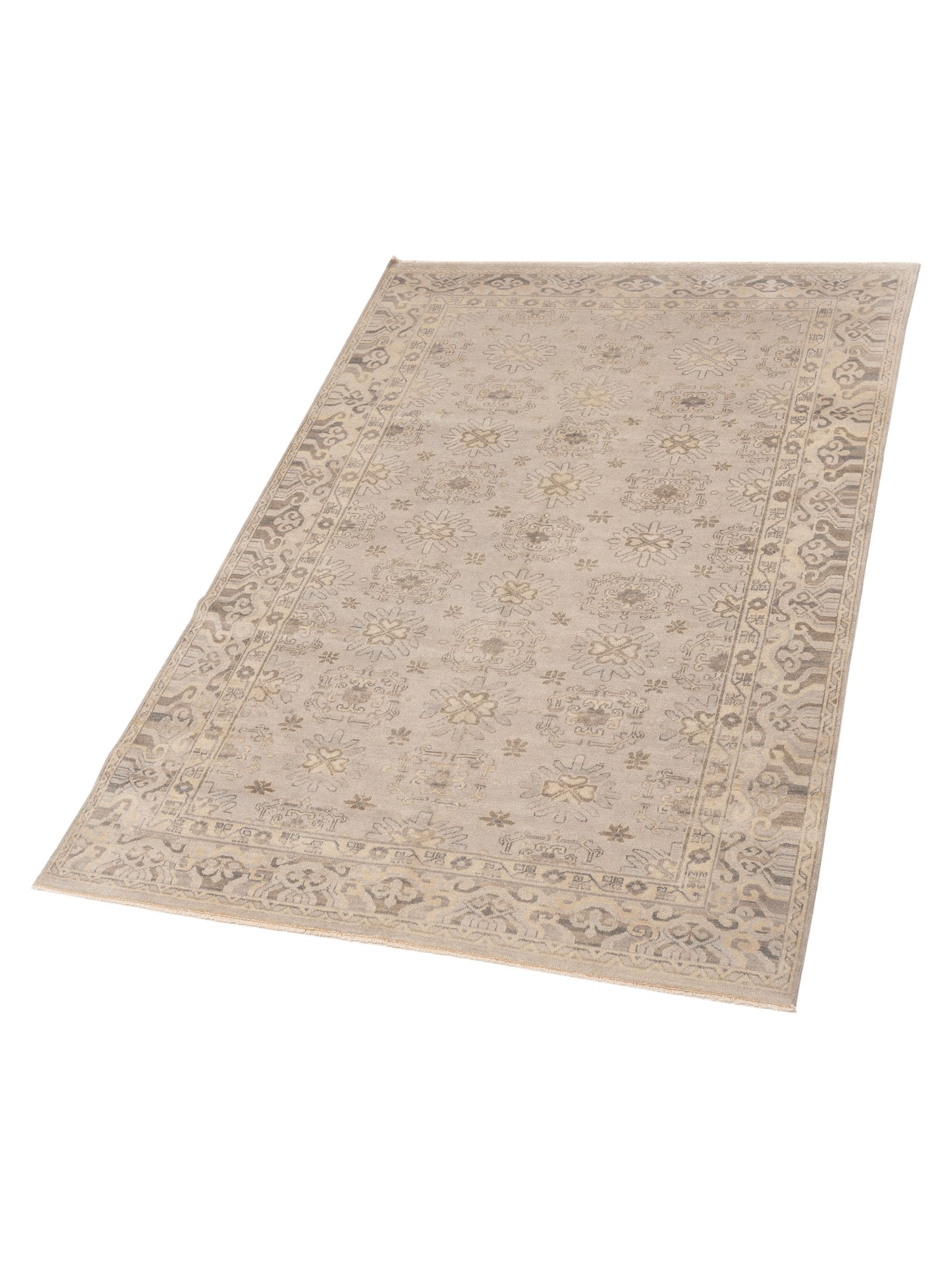 Rajpur Evren 122235 Silver Beige Transitional Hand Knotted Rug