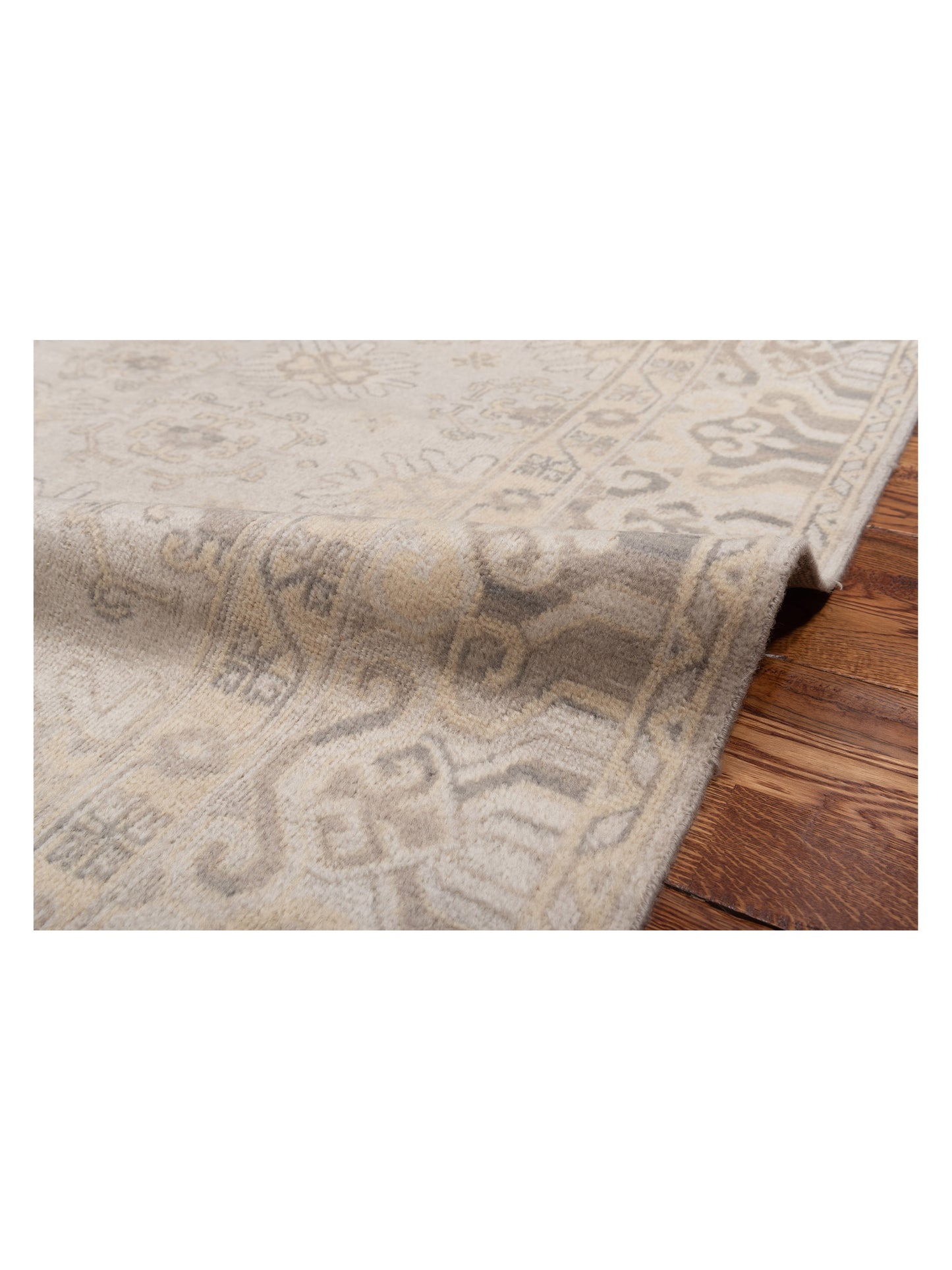 Rajpur Evren 122235 Silver Beige Transitional Hand Knotted Rug