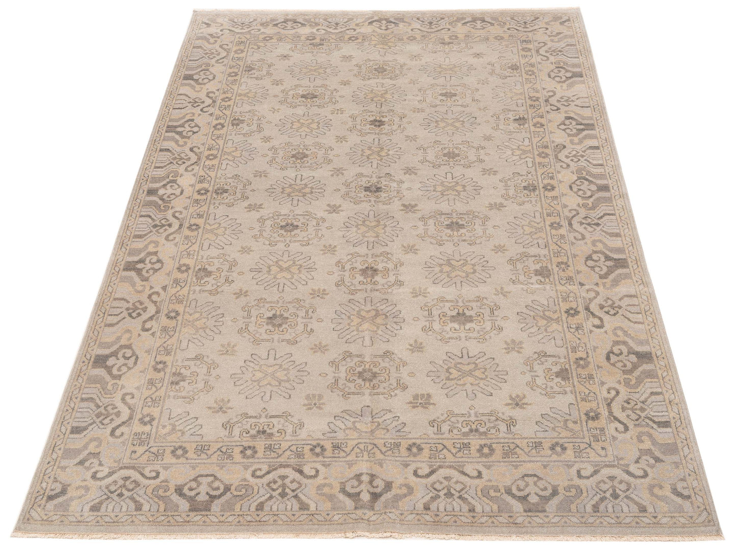 Rajpur Evren 122251 Silver Silver Transitional Hand Knotted Rug