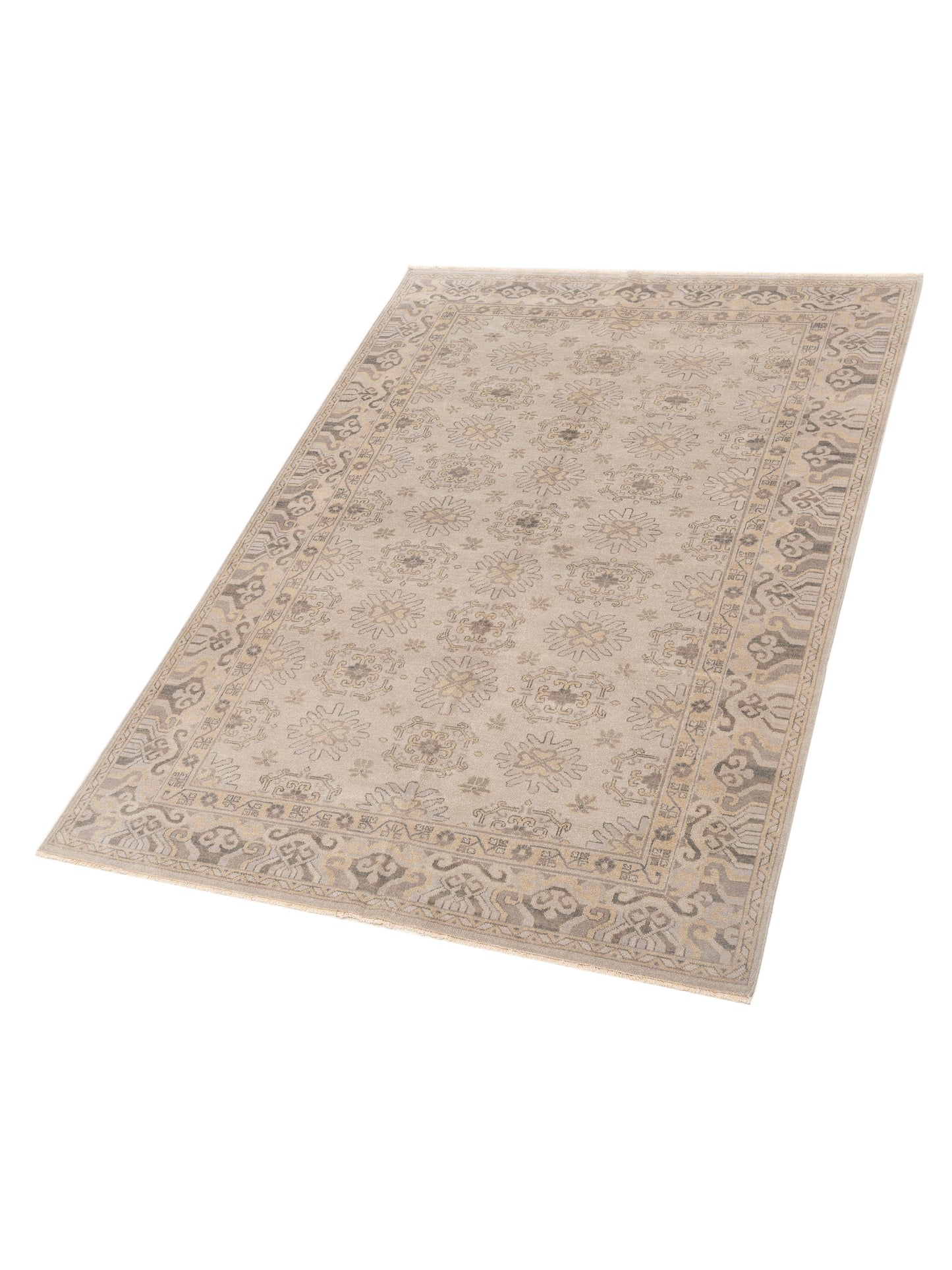 Rajpur Evren 122251 Silver Silver Transitional Hand Knotted Rug