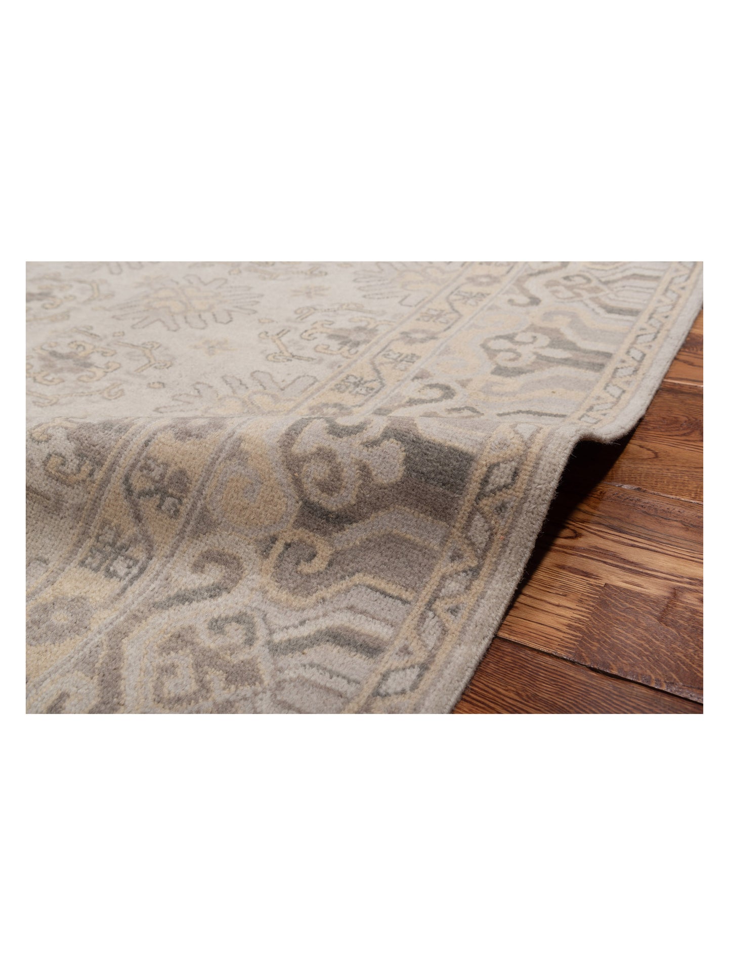 Rajpur Evren 122251 Silver Silver Transitional Hand Knotted Rug