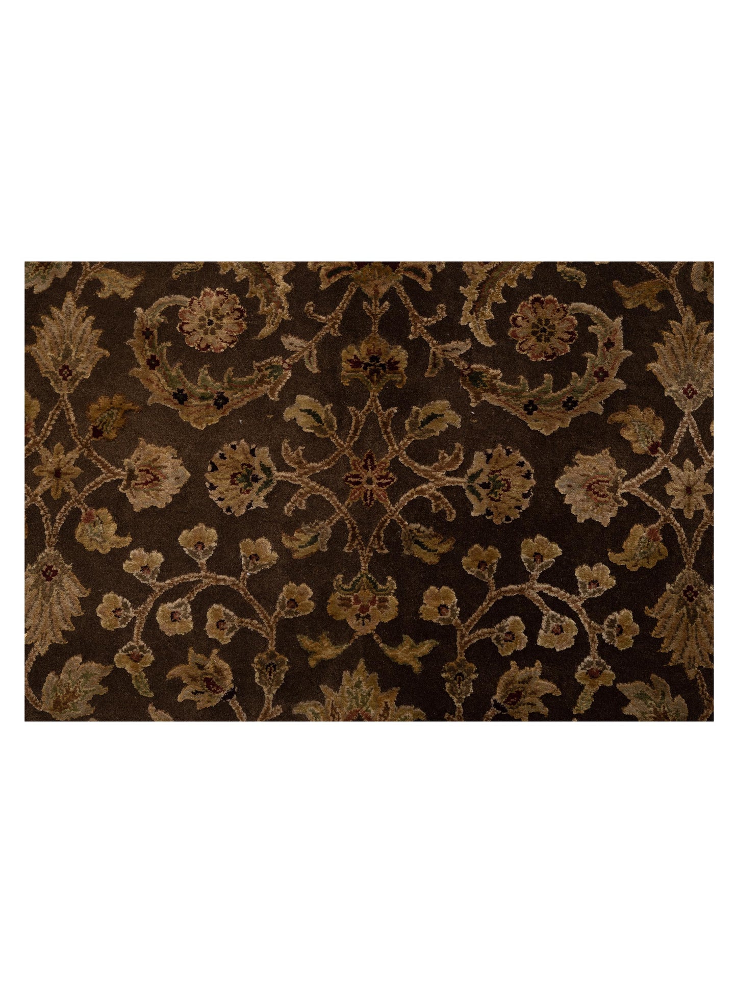 Rajpur Imperial Silk 122299 Brown Ivory Traditional Hand Knotted Rug