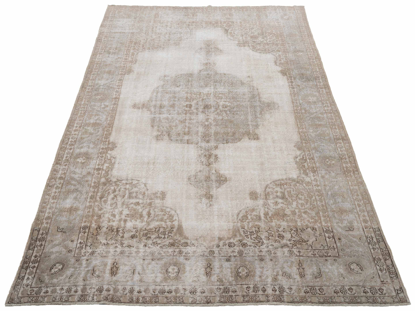 Pasha Vintage 122324 Silver Gray Transitional Hand Knotted Rug