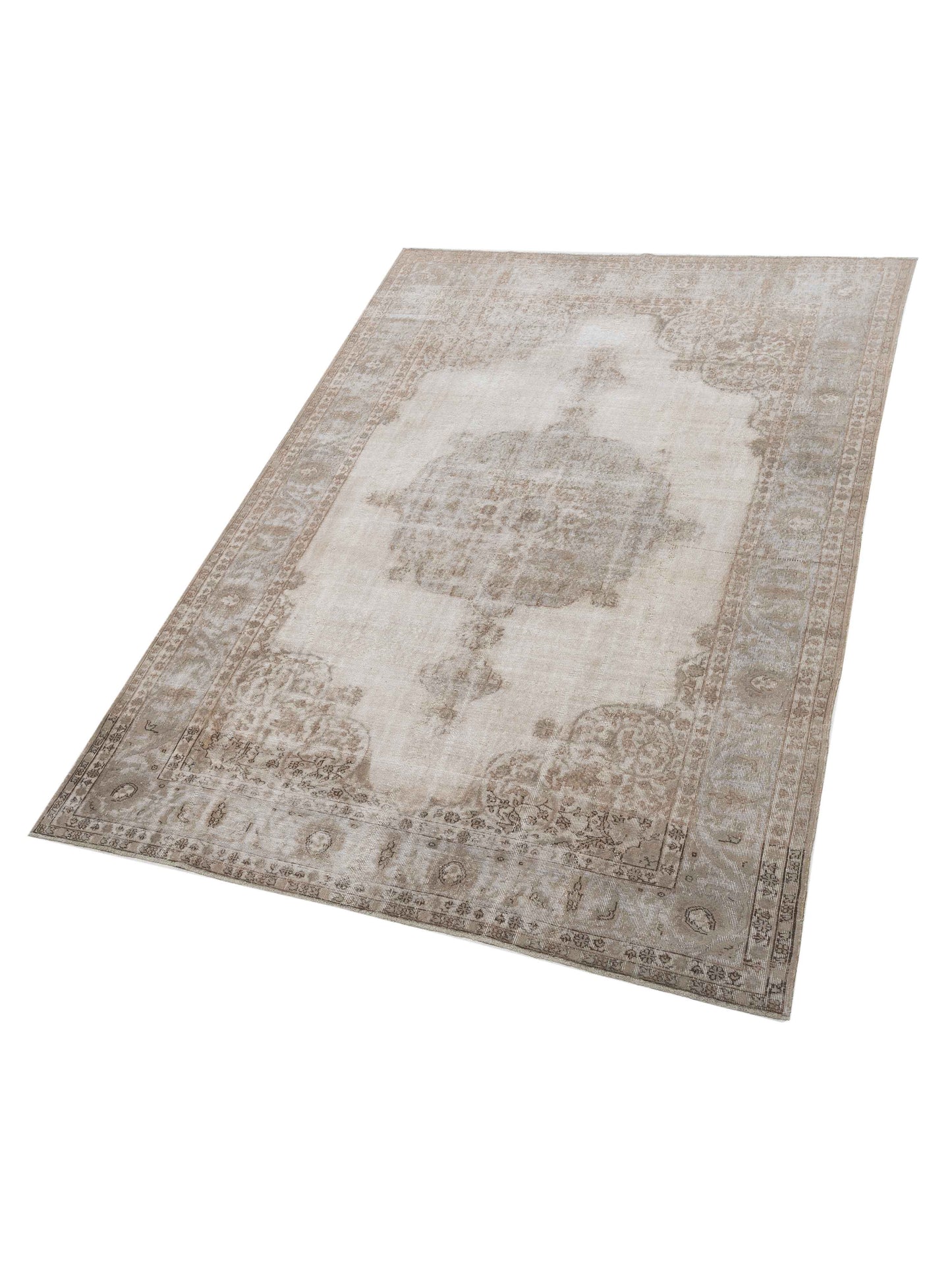 Pasha Vintage 122324 Silver Gray Transitional Hand Knotted Rug