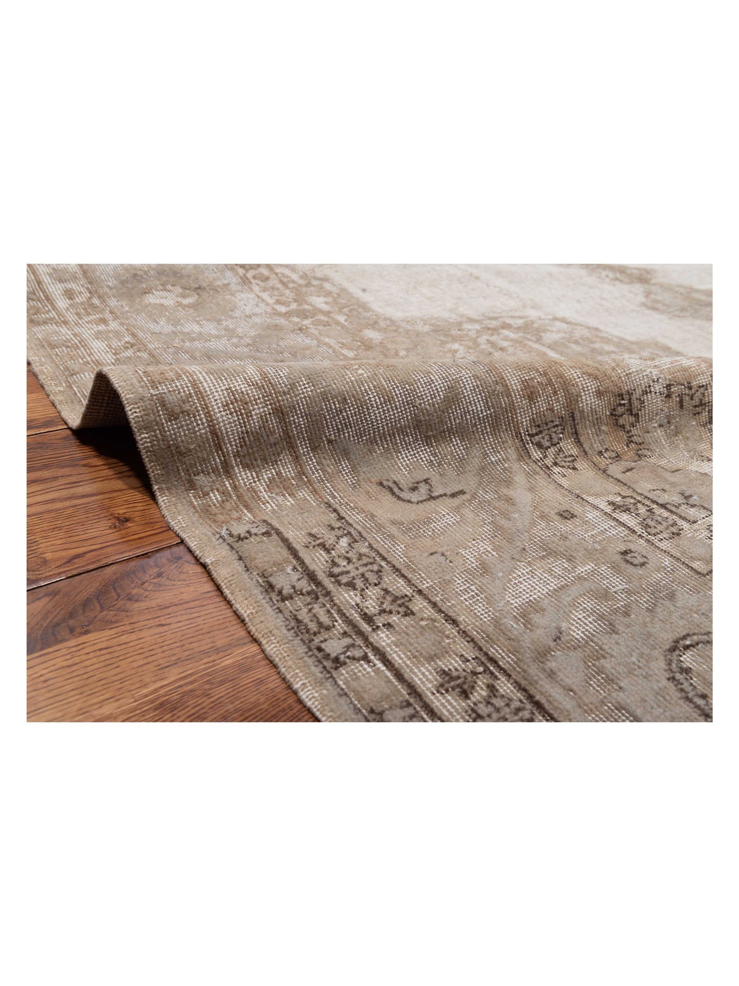 Pasha Vintage 122324 Silver Gray Transitional Hand Knotted Rug