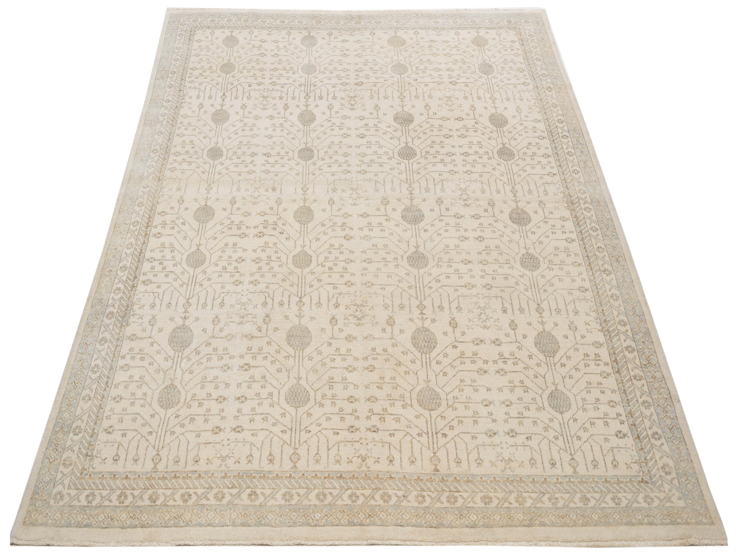 Rajpur Stella 122507 Ivory Ivory Transitional Hand Knotted Rug