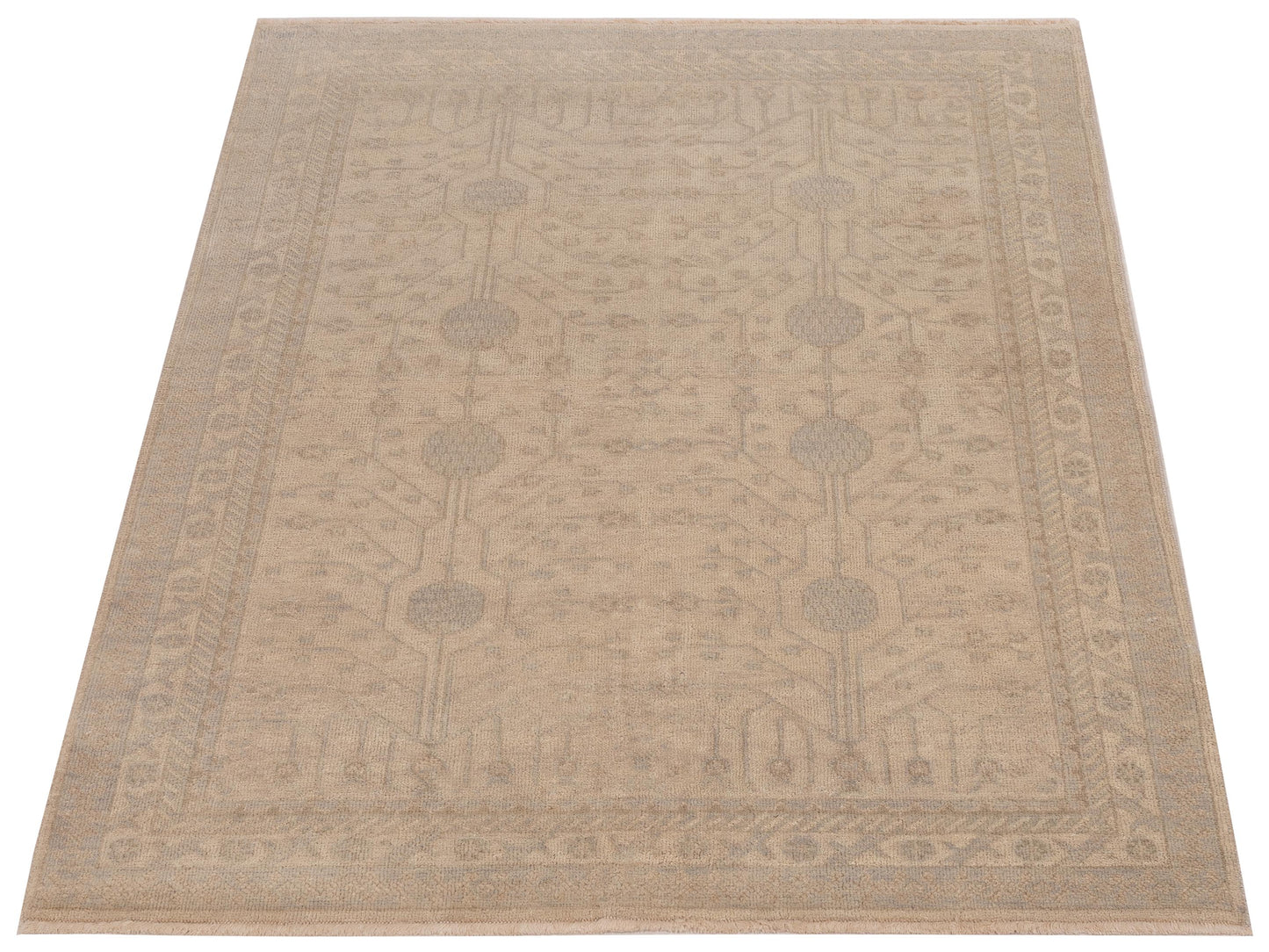 Rajpur Stella 122518 Ivory Ivory Transitional Hand Knotted Rug