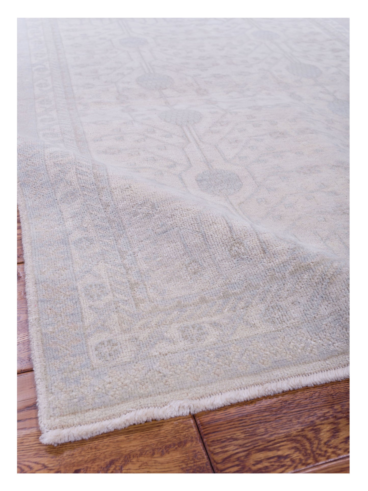 Rajpur Stella 122518 Ivory Ivory Transitional Hand Knotted Rug