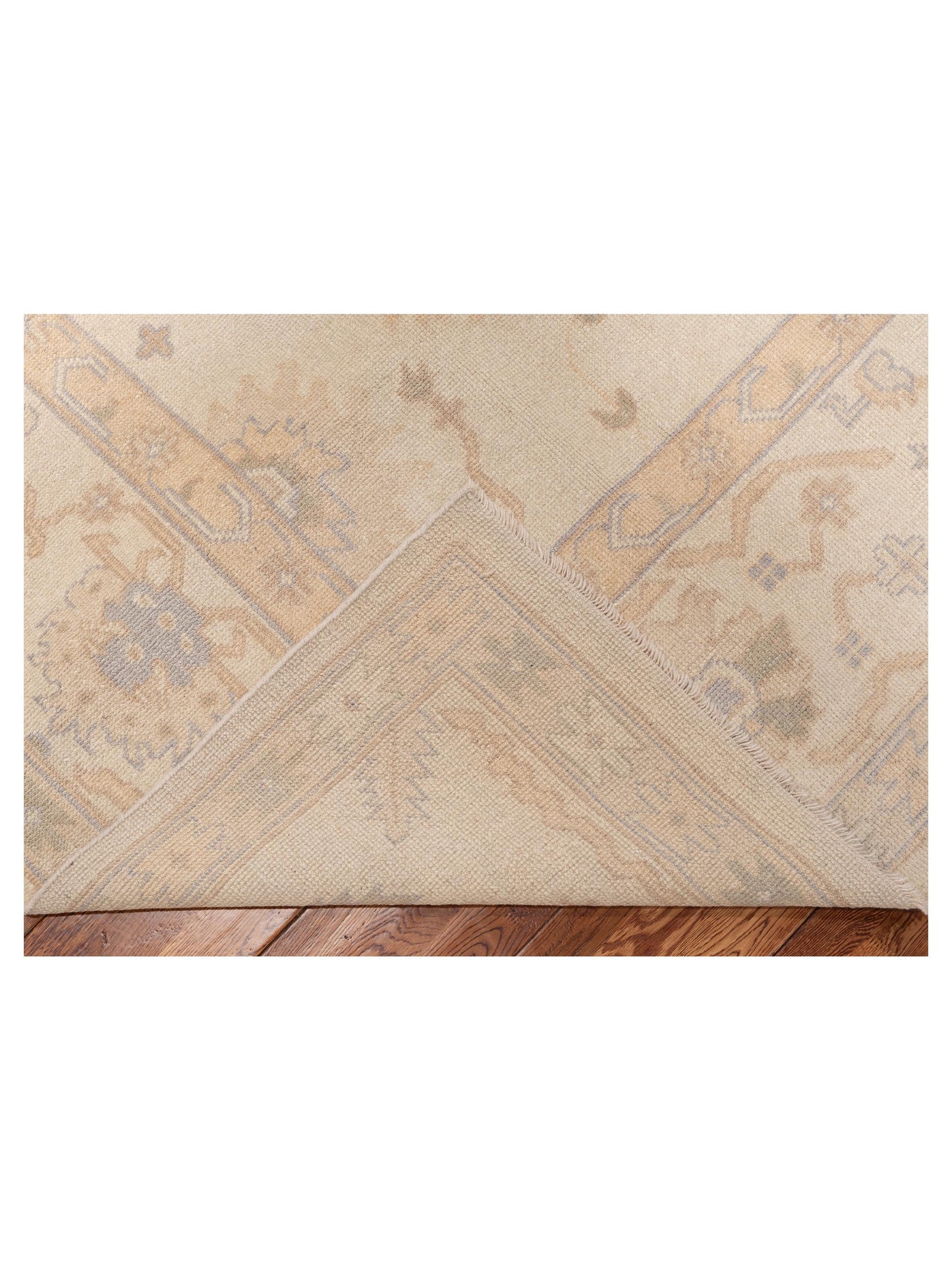 Rajpur Oushak Shah 122527 Ivory Ivory Traditional Hand Knotted Rug