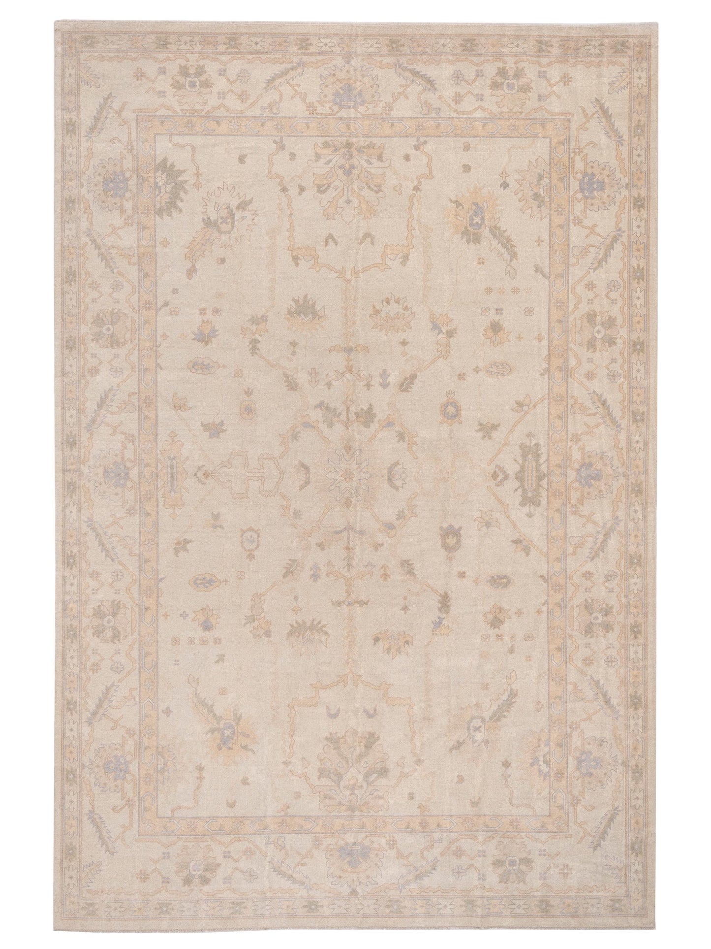 Rajpur Oushak Shah 122527 Ivory Traditional Hand Knotted Rug