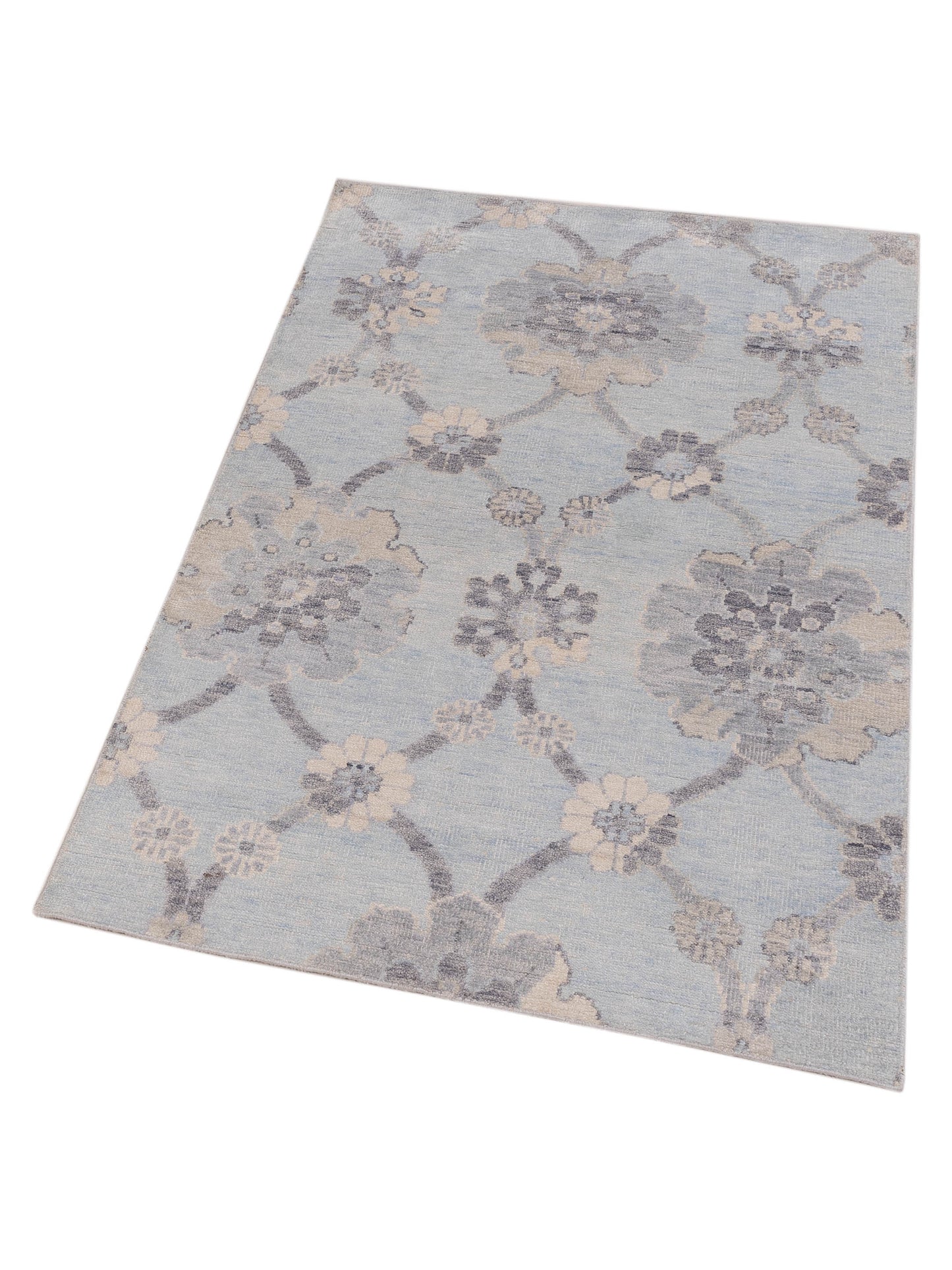 Siena Tibetino 122552 Blue  Contemporary Hand Knotted Rug