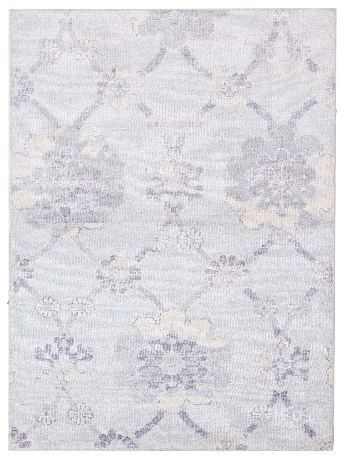 Siena Tibetino 122553 Silver Traditional Hand Knotted Rug