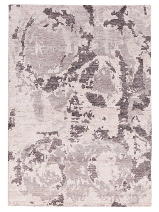 Siena Tibetino 122563 Ivory Gray Contemporary Hand Knotted Rug