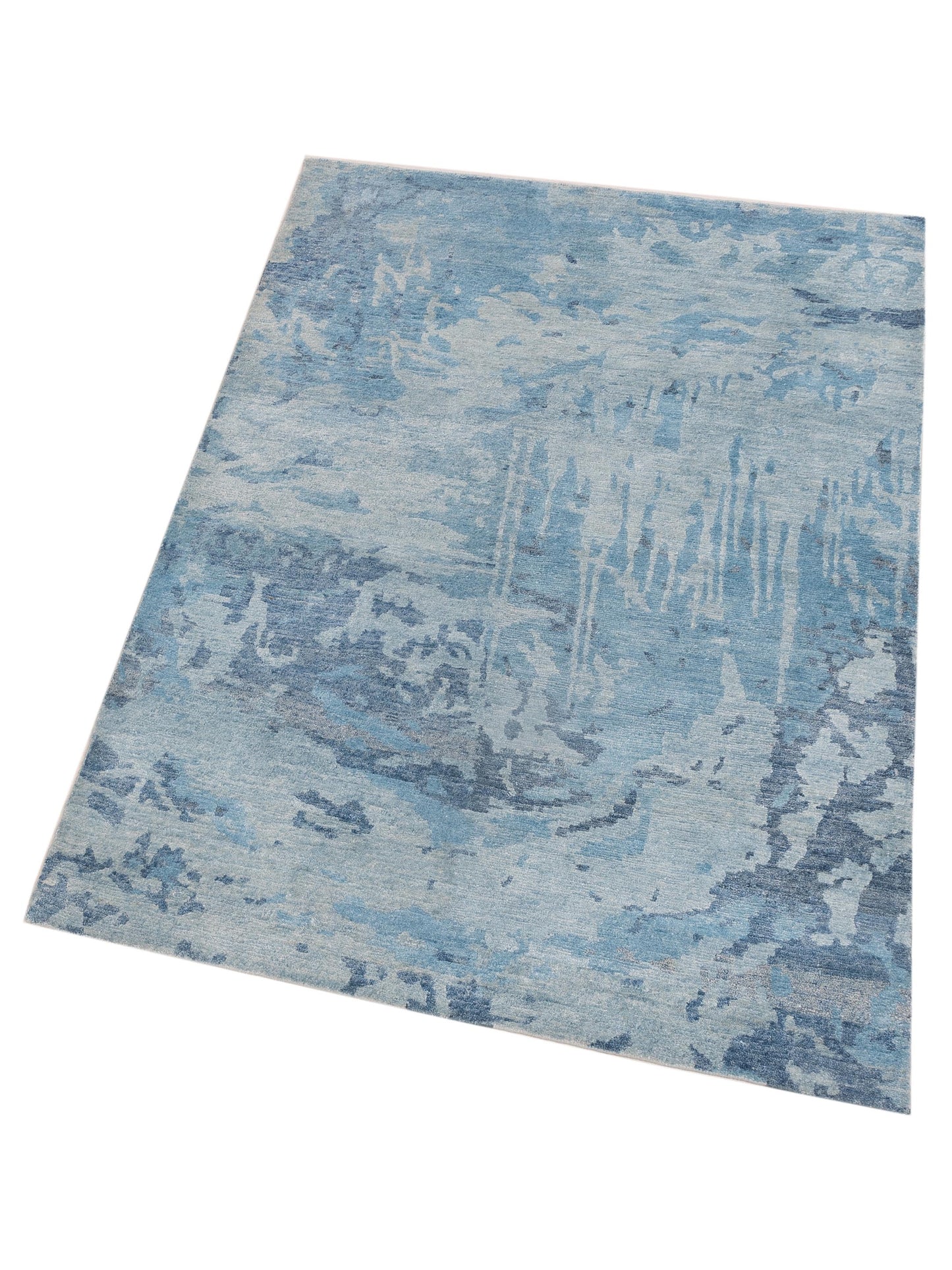 Siena Tibetino 122586 Blue  Contemporary Hand Knotted Rug