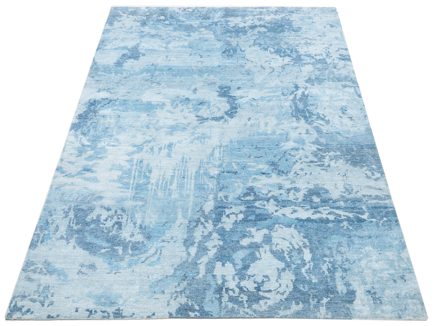 Siena Tibetino 122589 Blue  Contemporary Hand Knotted Rug