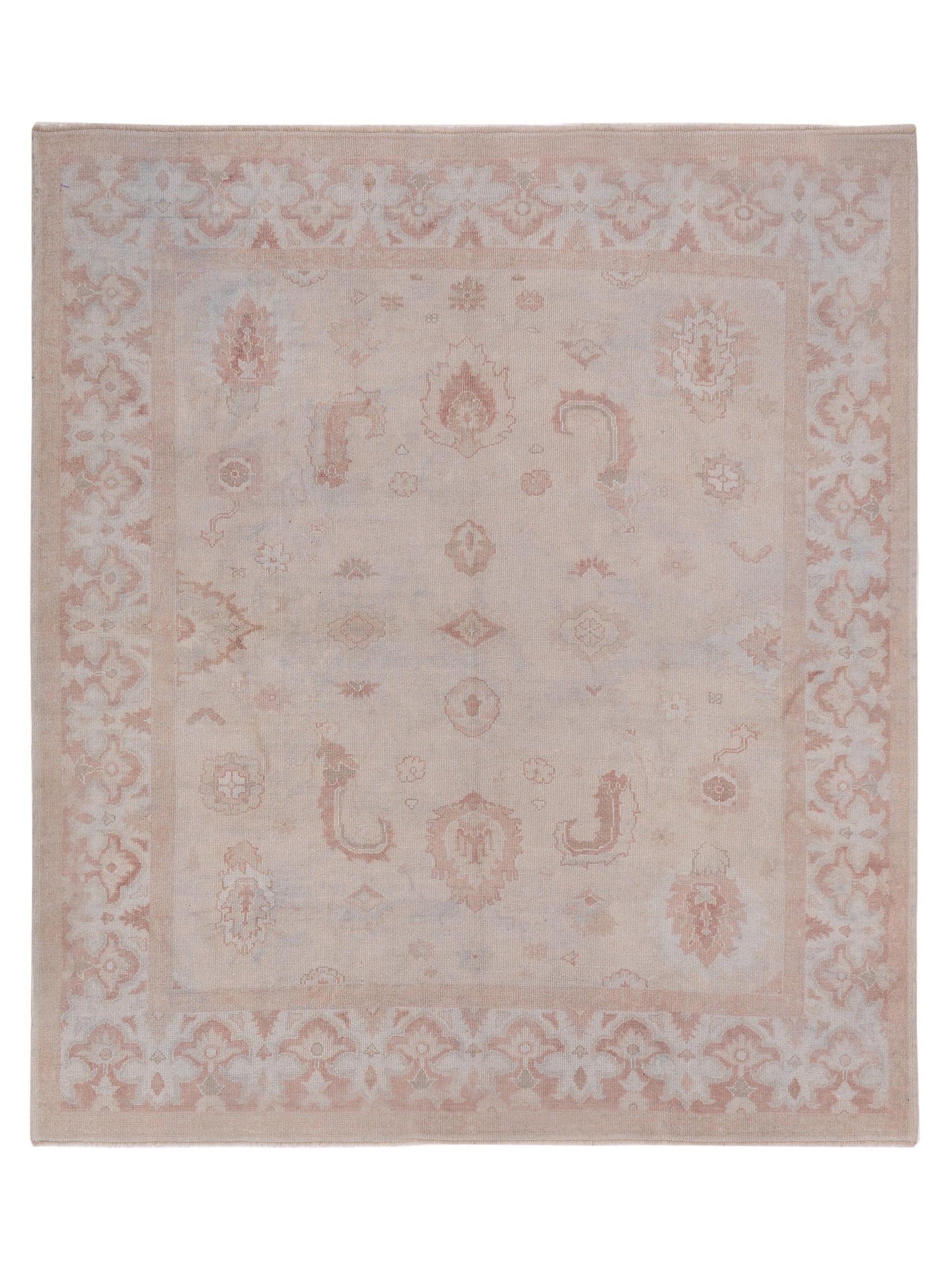 Pasha Authentic Oushak Vezir Beige Transitional Hand Knotted Rug