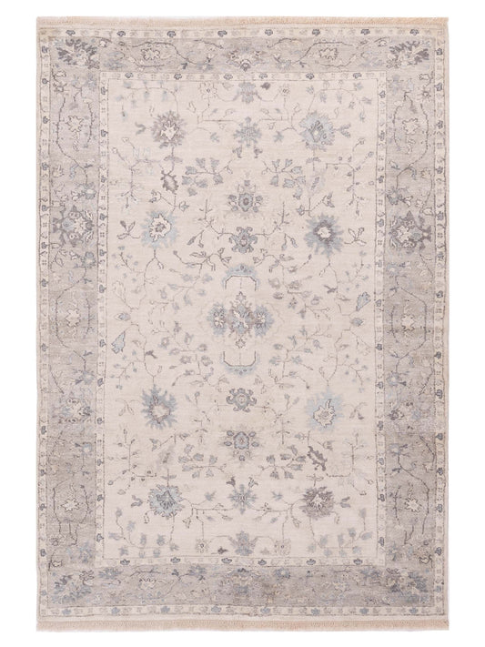 Siena Tibetino 123225 Ivory Contemporary Hand Knotted Rug