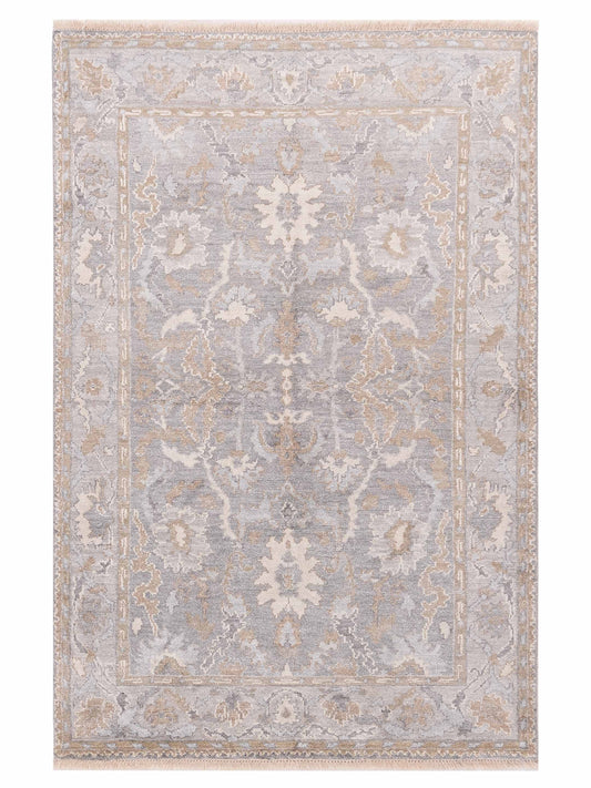 Siena Tibetino 123237 Gray Contemporary Hand Knotted Rug