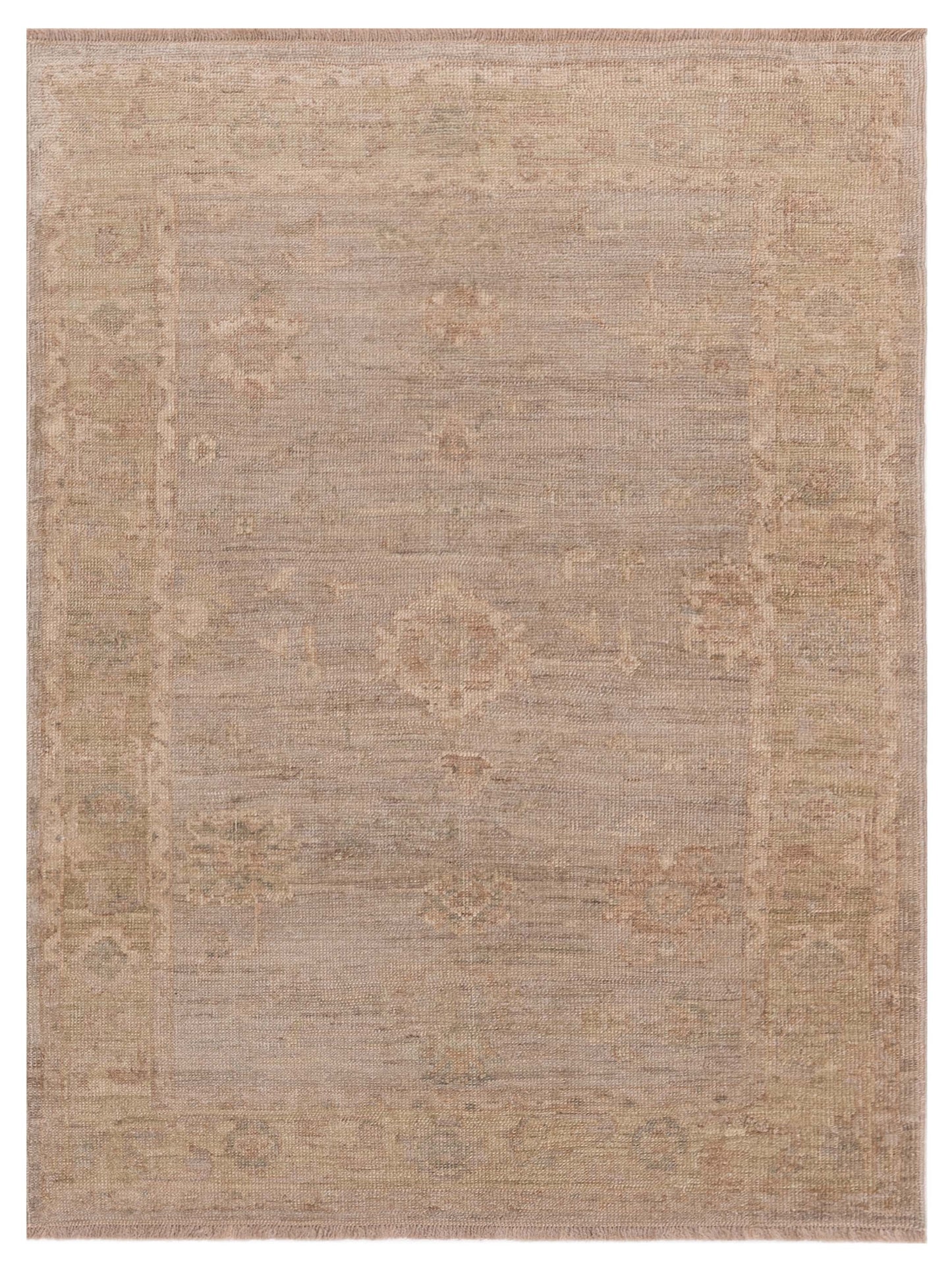 Authentic Angora Oushak Arzu Gray Traditional Hand Knotted Rug